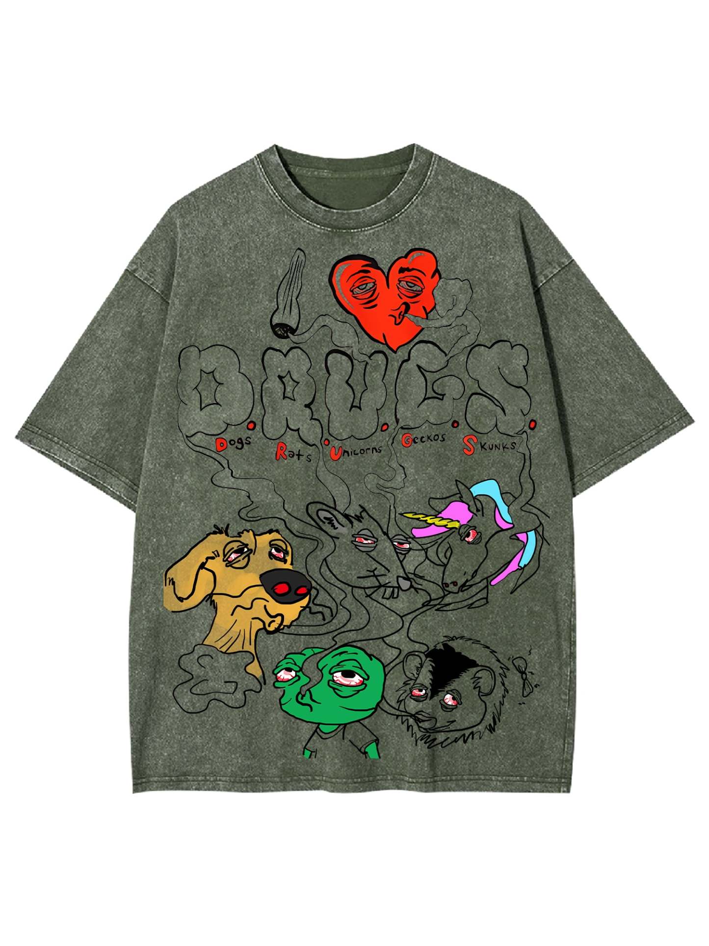 Drugs Washed Tshirt-ClassyOutlaw