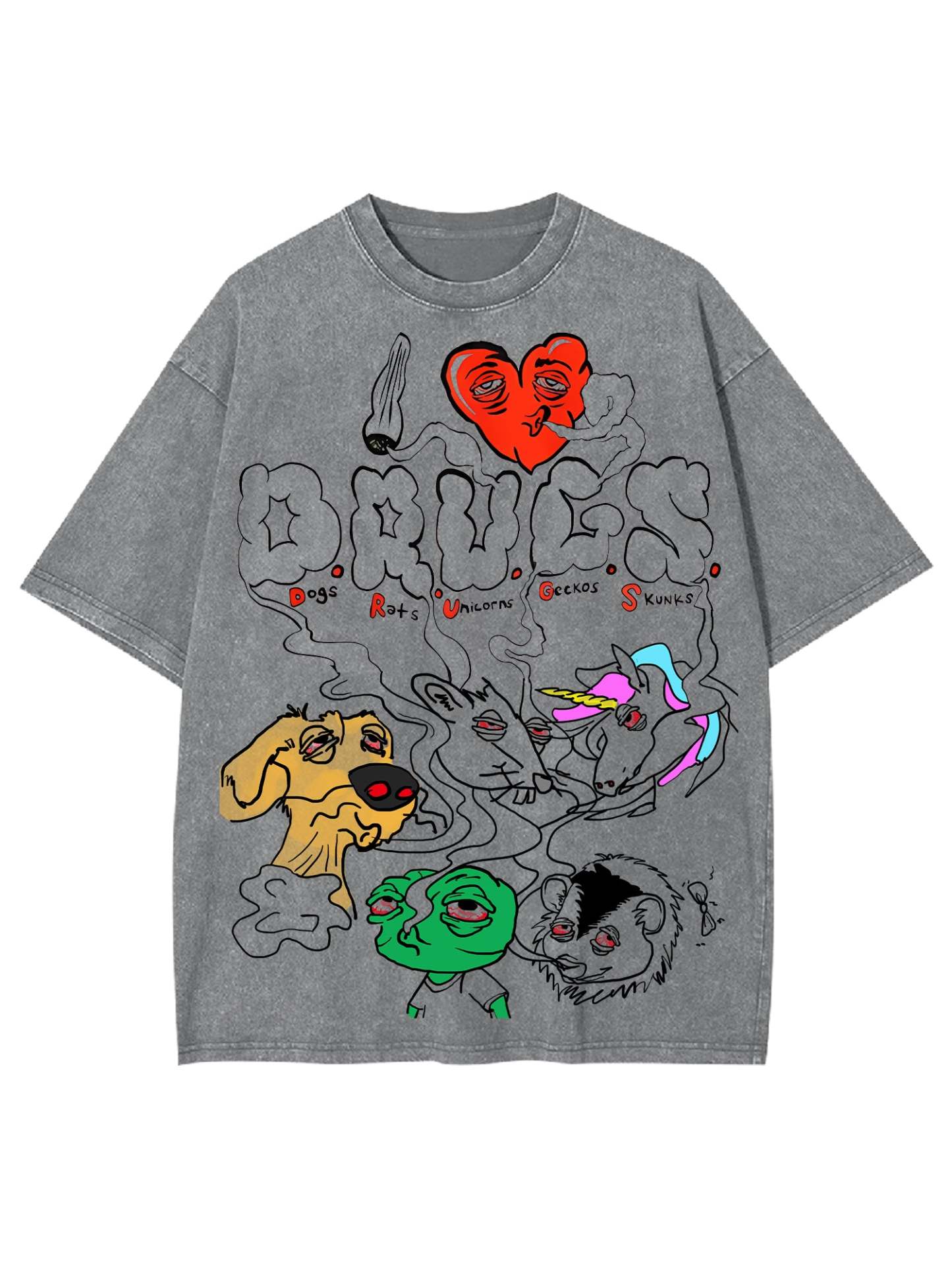 Drugs Washed Tshirt-ClassyOutlaw