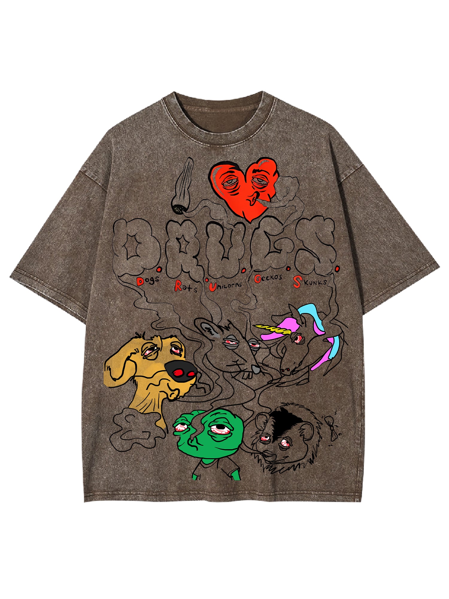 Drugs Washed Tshirt-ClassyOutlaw