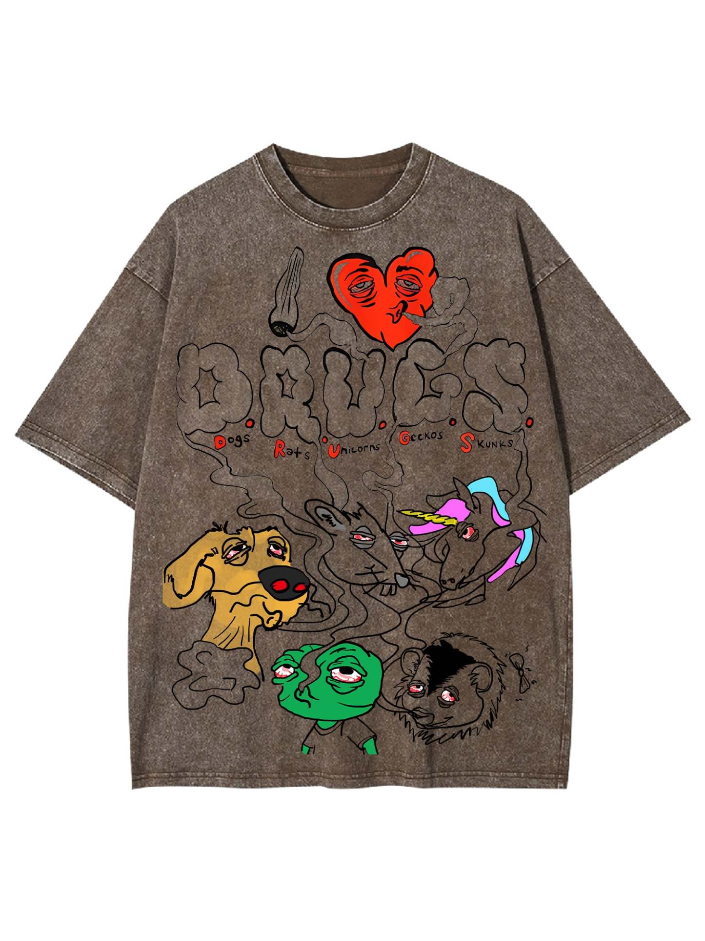 Drugs Washed Tshirt-ClassyOutlaw