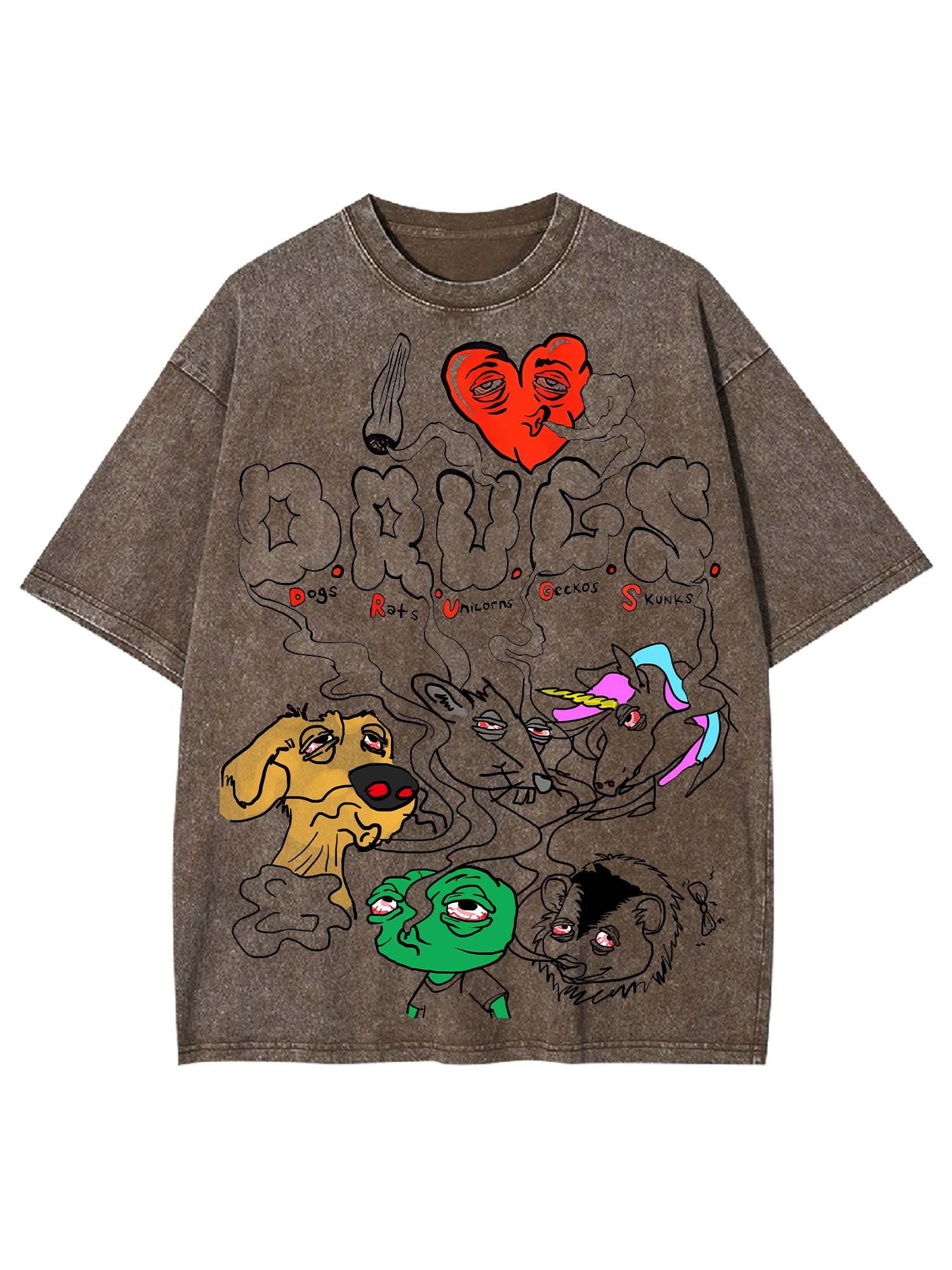 Drugs Washed Tshirt-ClassyOutlaw