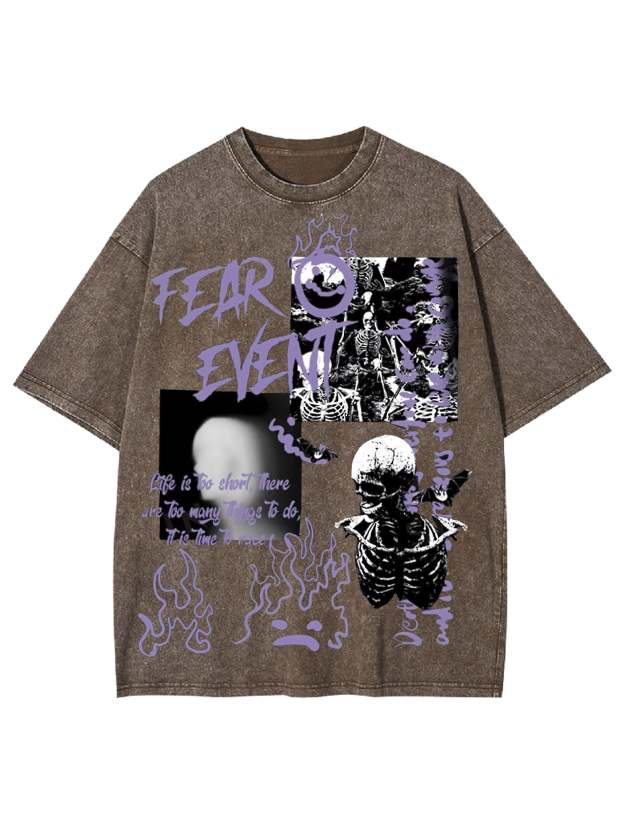 Fear Event Washed Tshirt-ClassyOutlaw