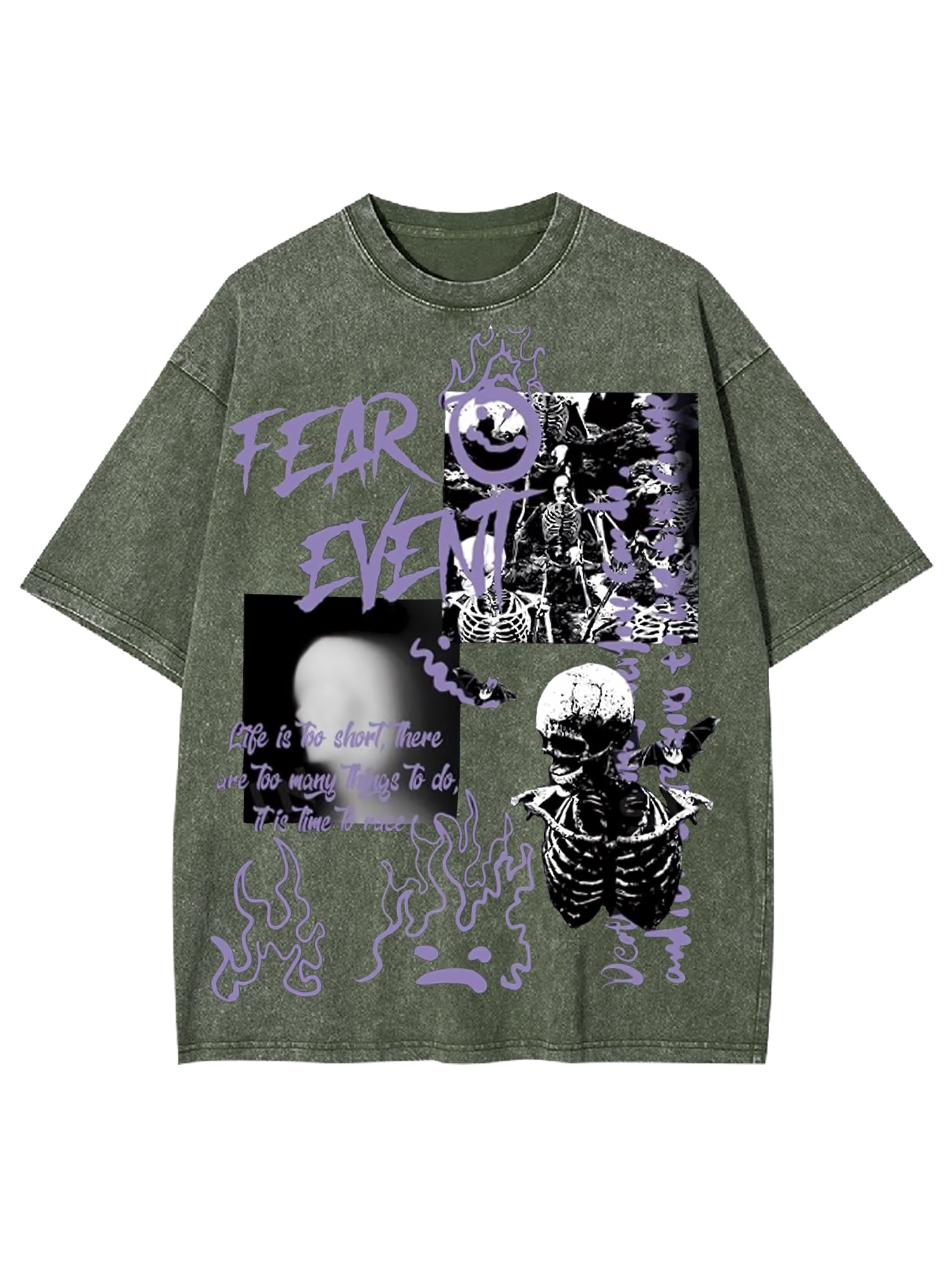 Fear Event Washed Tshirt-ClassyOutlaw