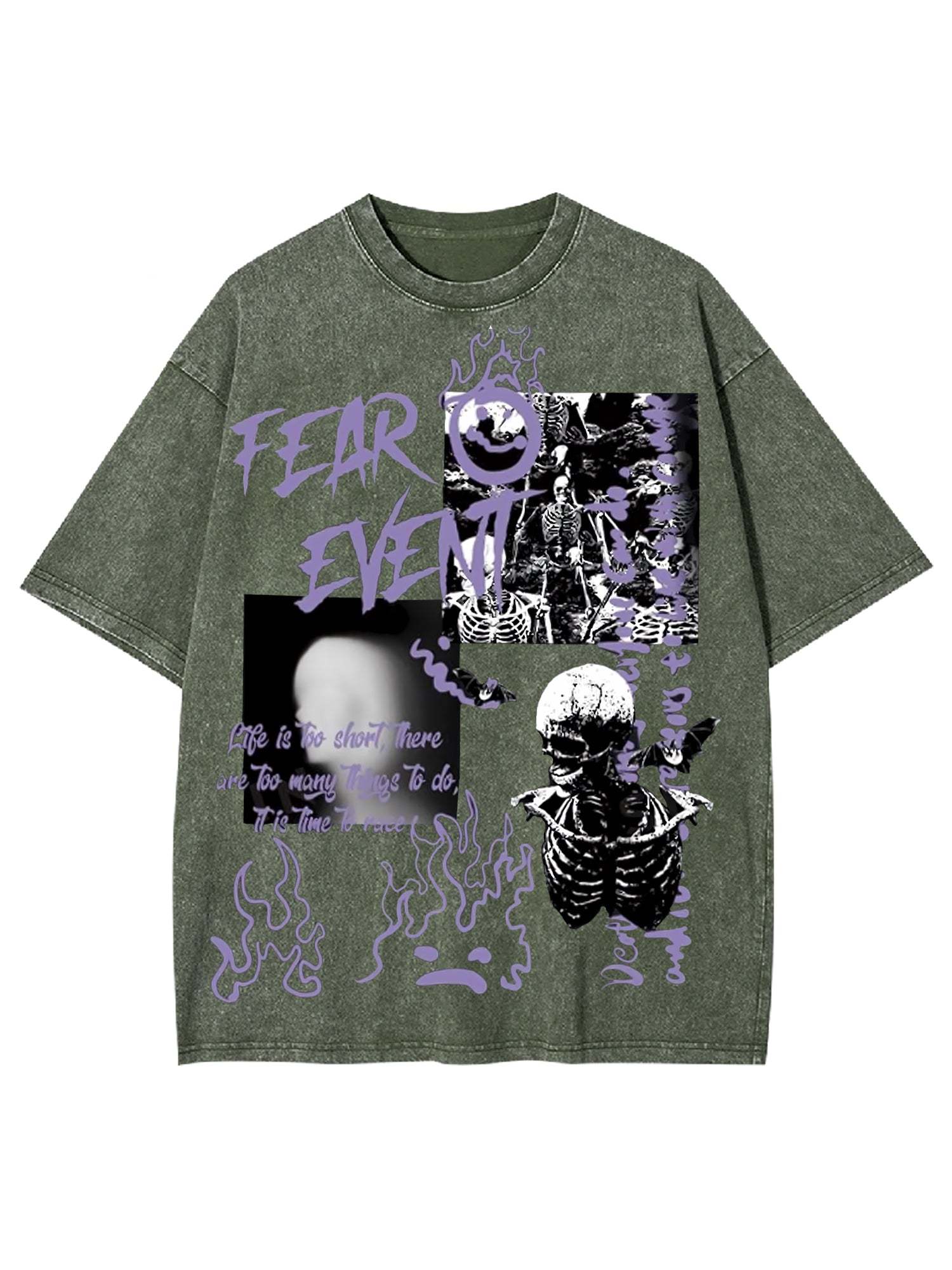 Fear Event Washed Tshirt-ClassyOutlaw