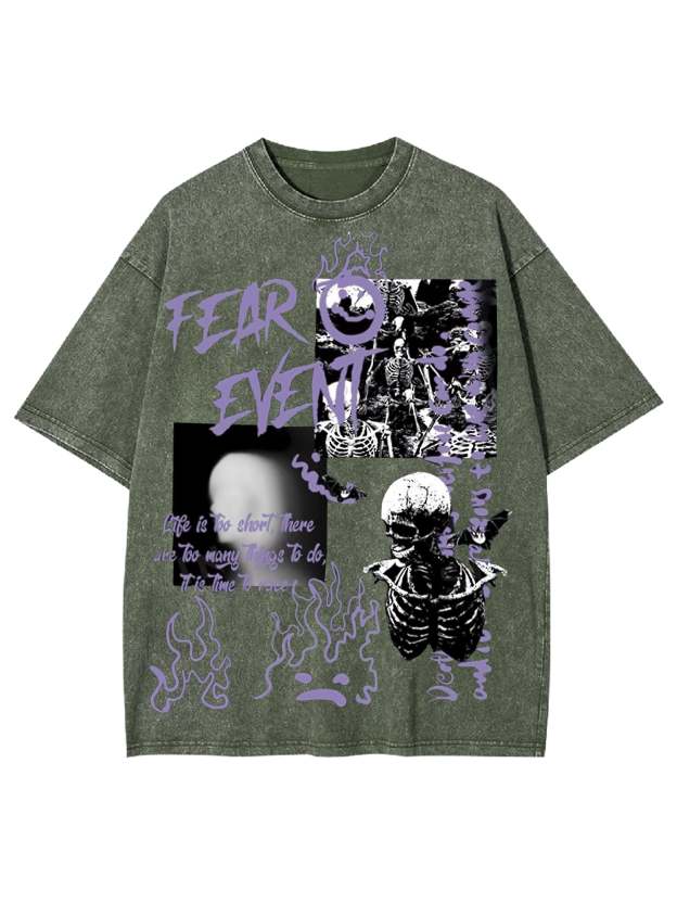 Fear Event Washed Tshirt-ClassyOutlaw