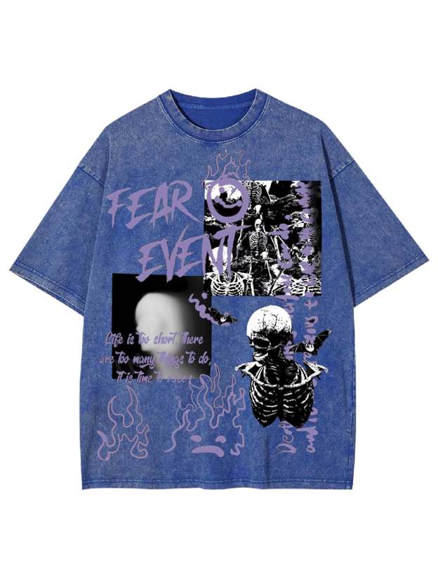Fear Event Washed Tshirt-ClassyOutlaw