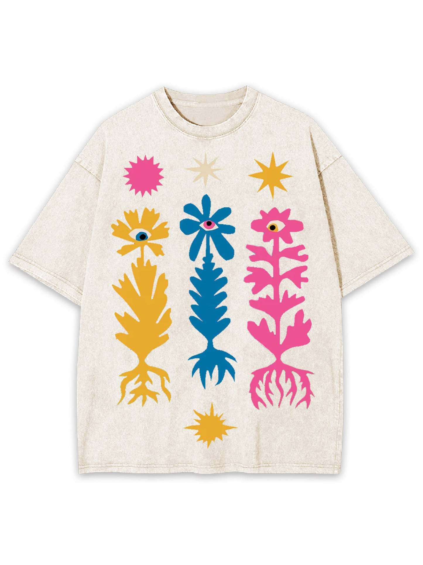 Flower Washed Tshirt-ClassyOutlaw