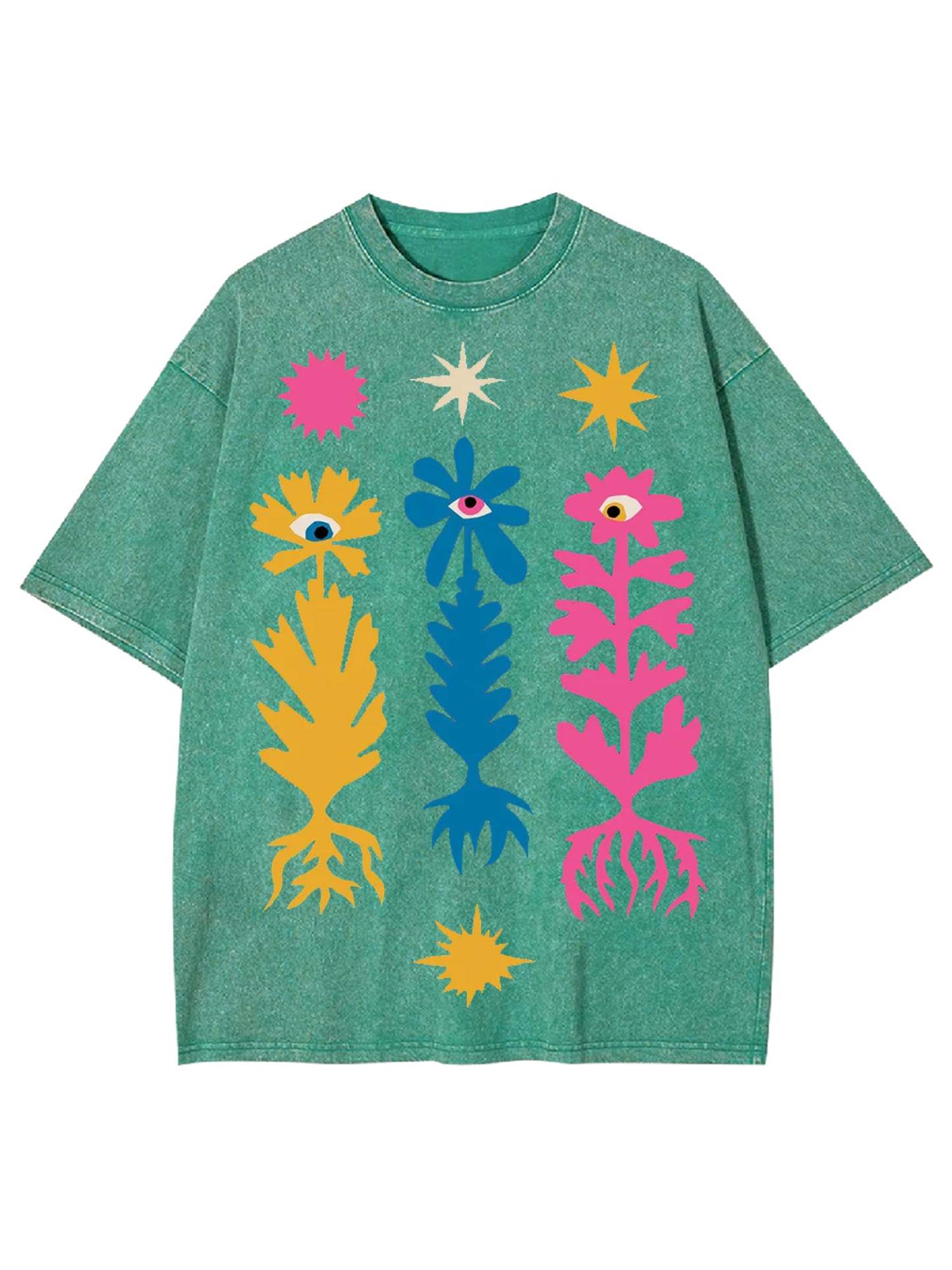 Flower Washed Tshirt-ClassyOutlaw