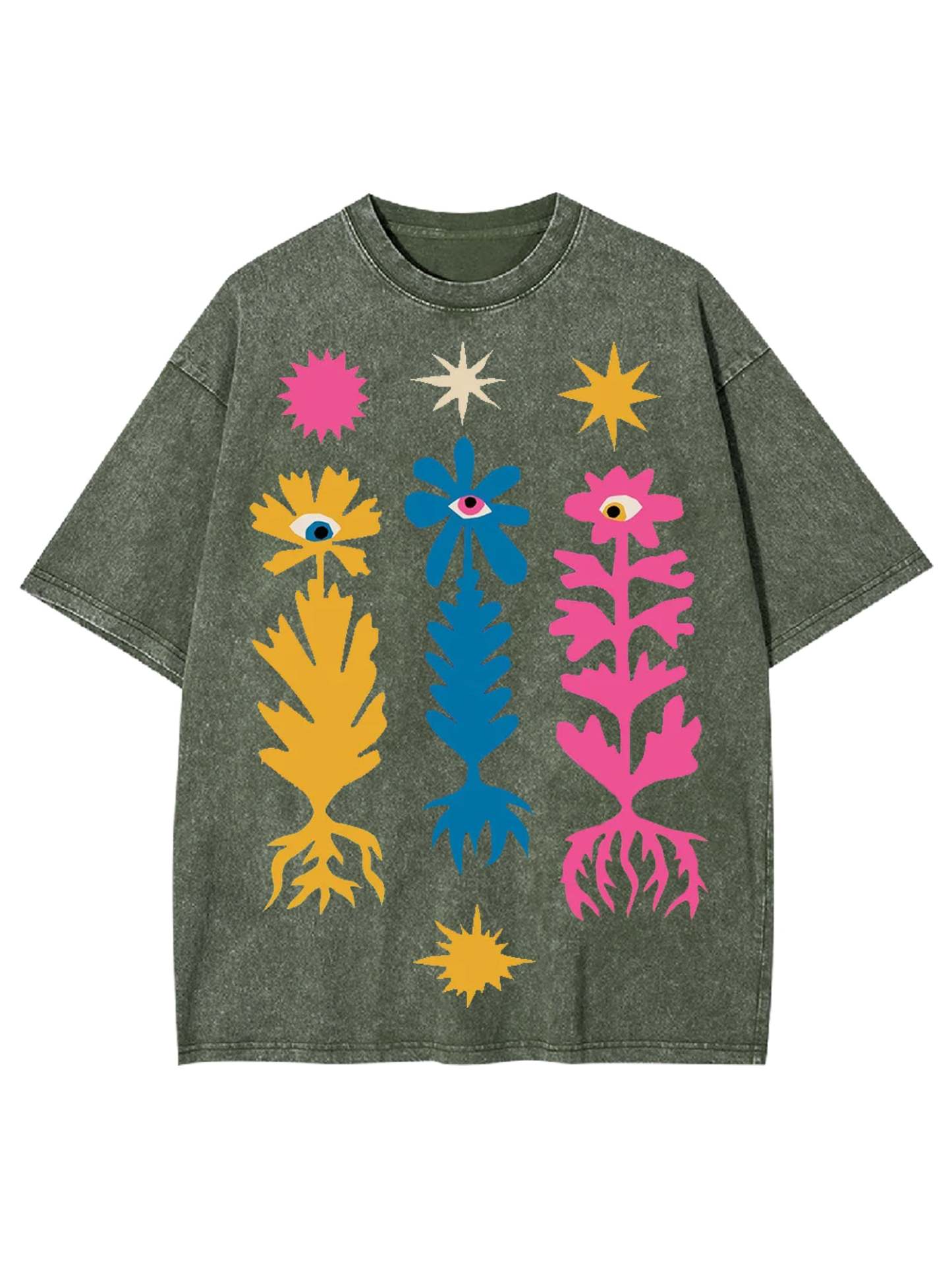 Flower Washed Tshirt-ClassyOutlaw
