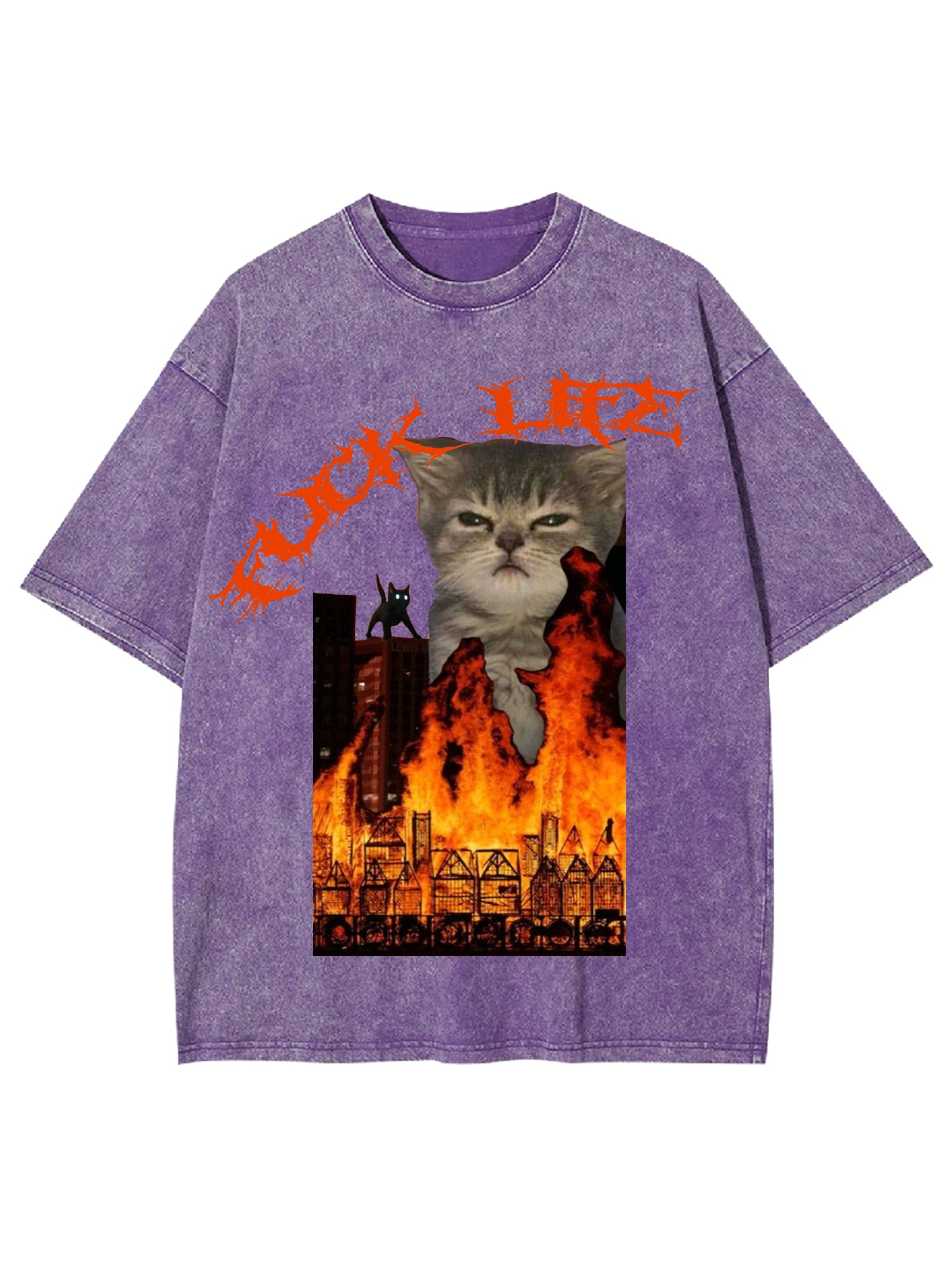 Fuck Life Washed Tshirt-ClassyOutlaw