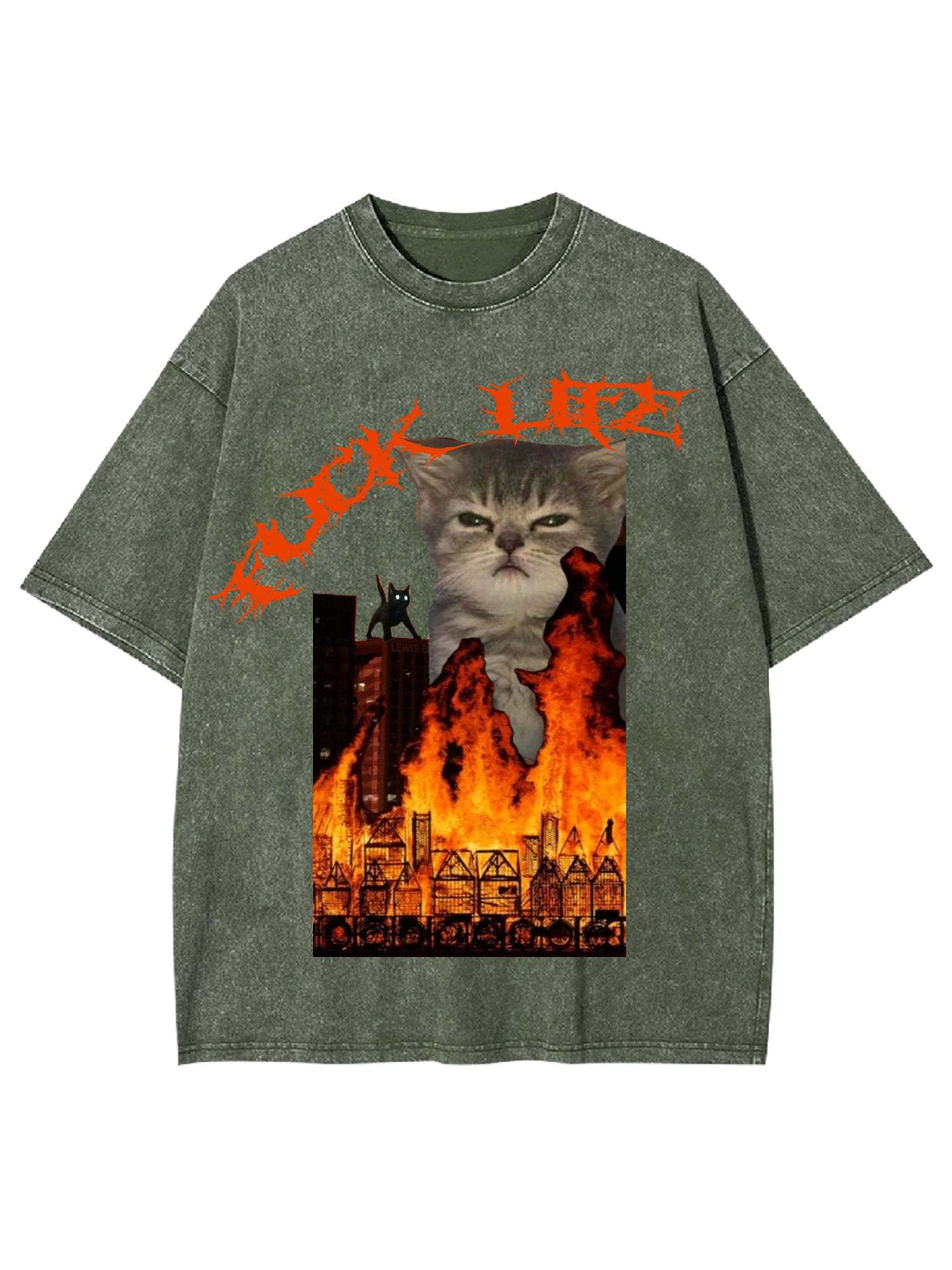 Fuck Life Washed Tshirt-ClassyOutlaw