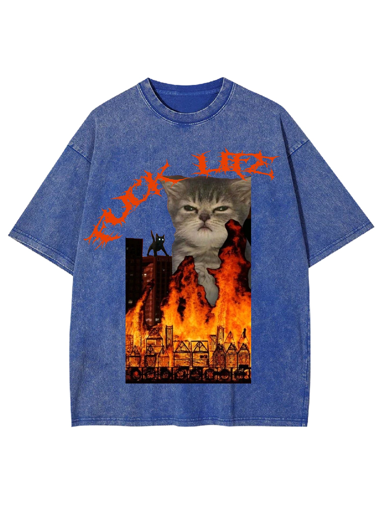 Fuck Life Washed Tshirt-ClassyOutlaw