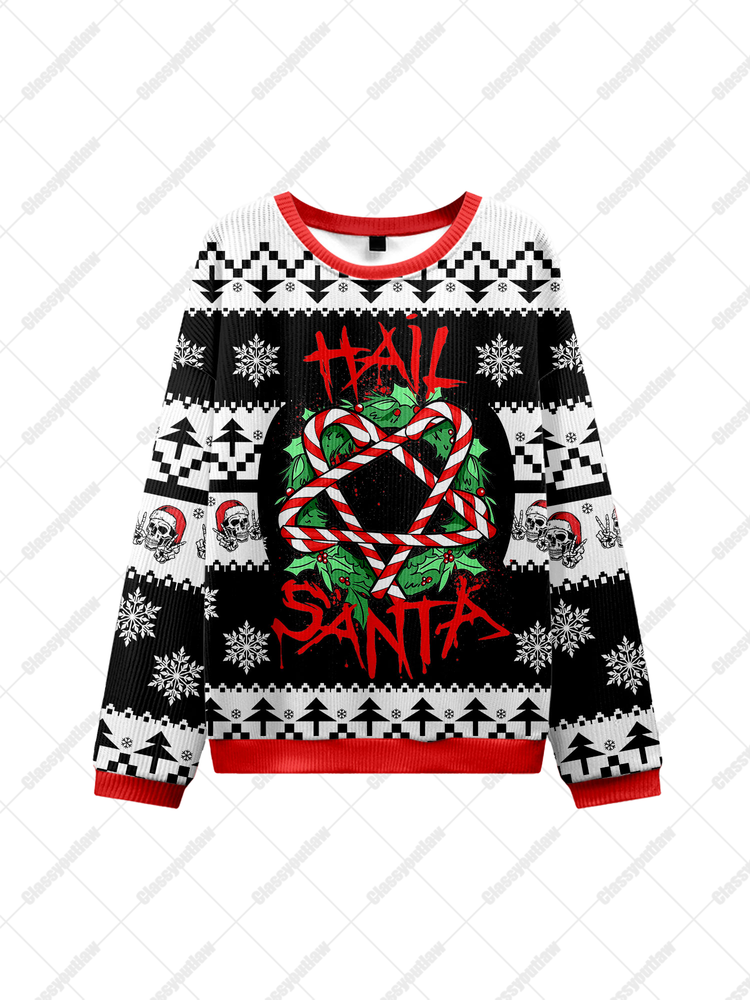 HAIL SANTA UGLY CHRISTMAS SWEATSHIRT