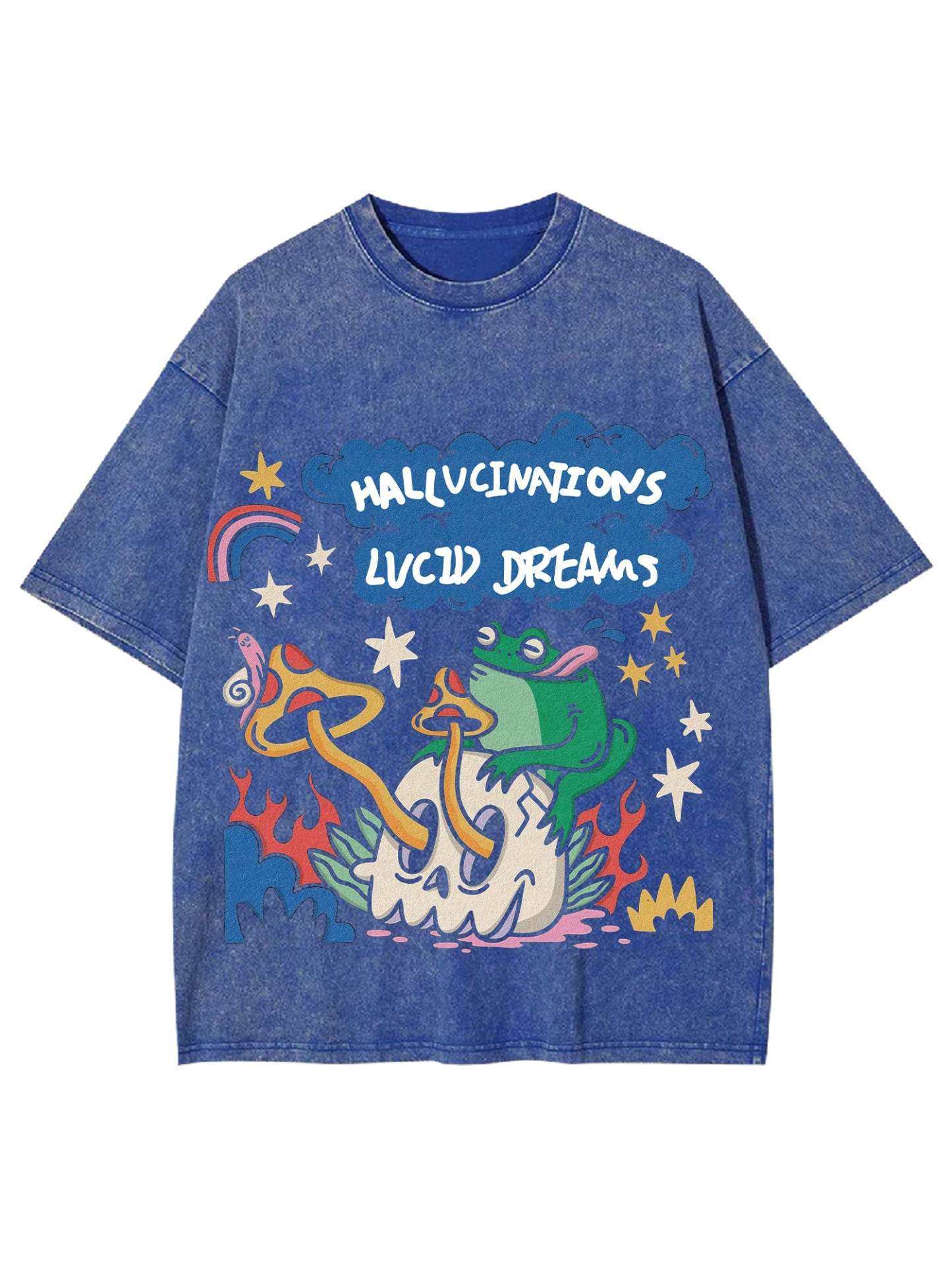 Hallucinations Lucid Dreams Washed Tshirt-ClassyOutlaw