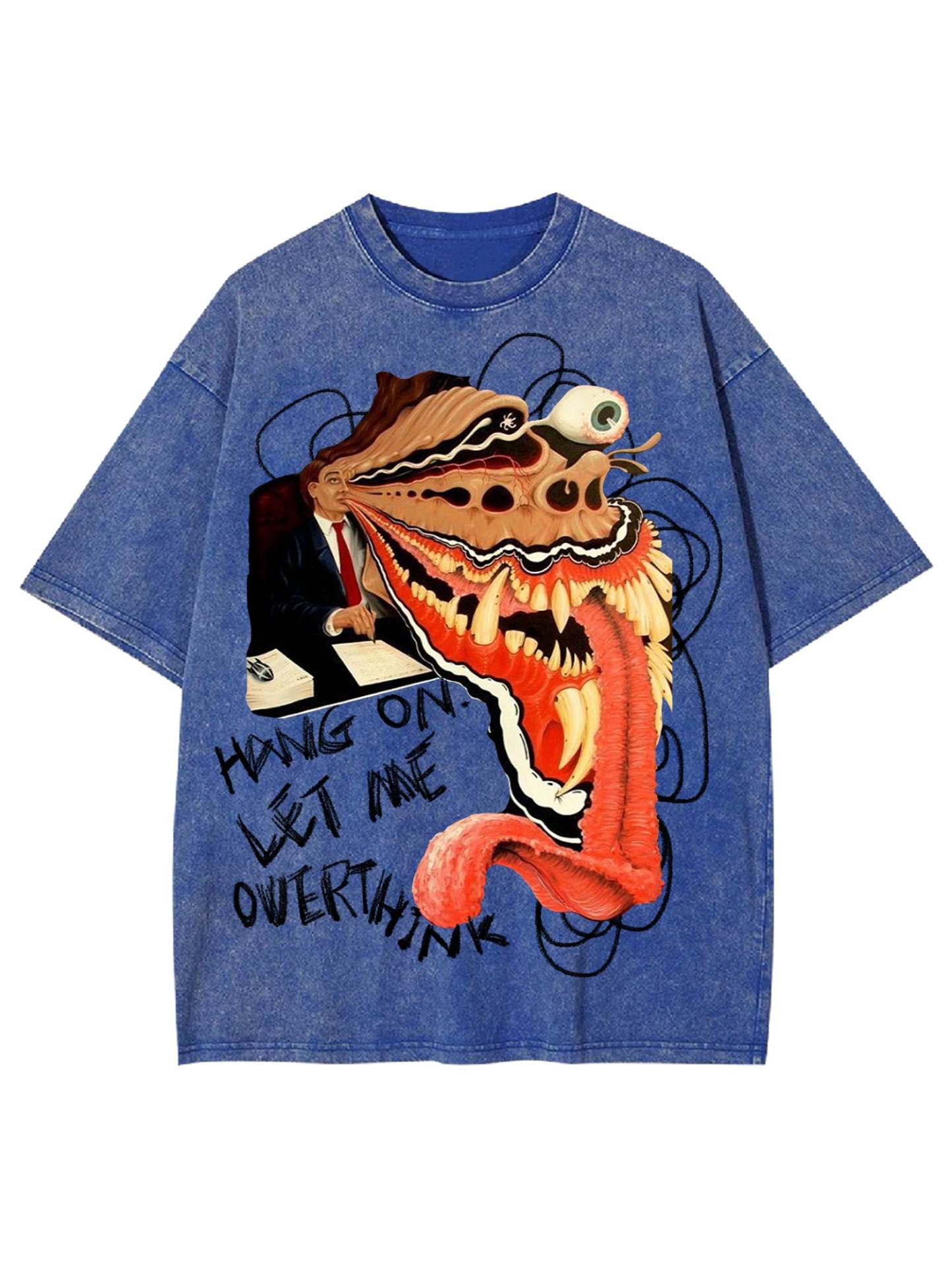 Hang On Let Me Owerthink Washed Tshirt-ClassyOutlaw