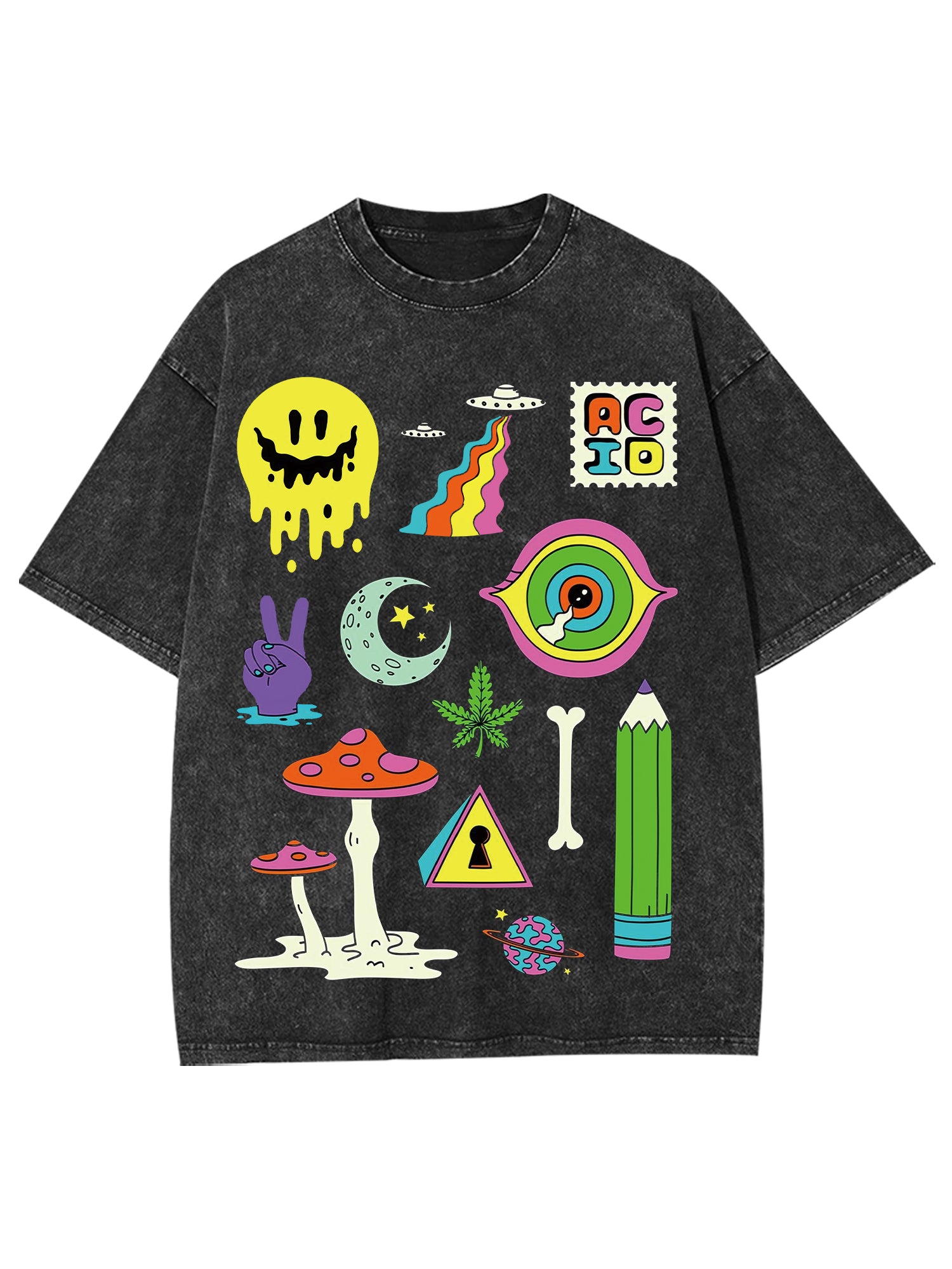 Brain Happy Washed Tshirt-ClassyOutlaw