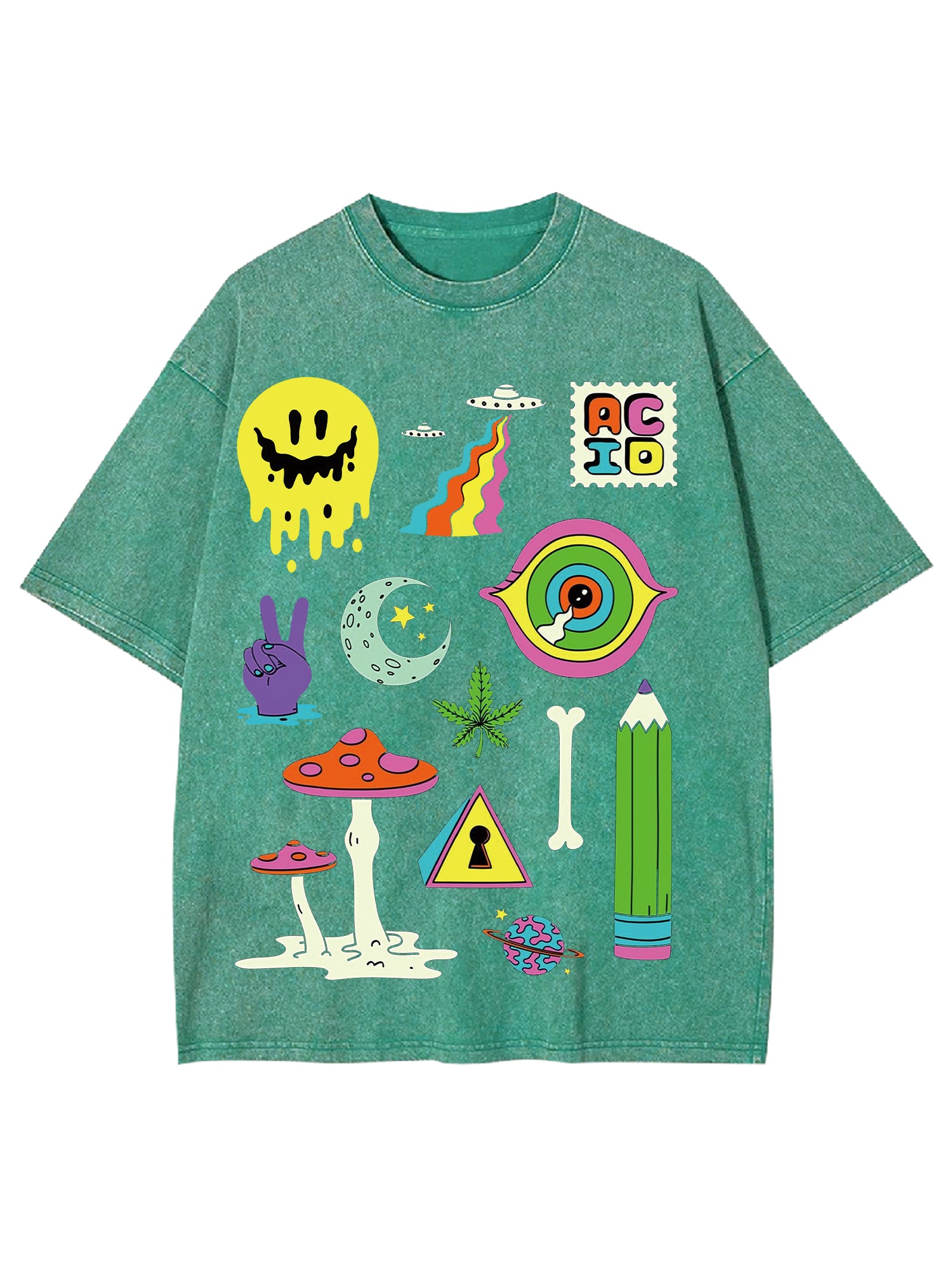Brain Happy Washed Tshirt-ClassyOutlaw