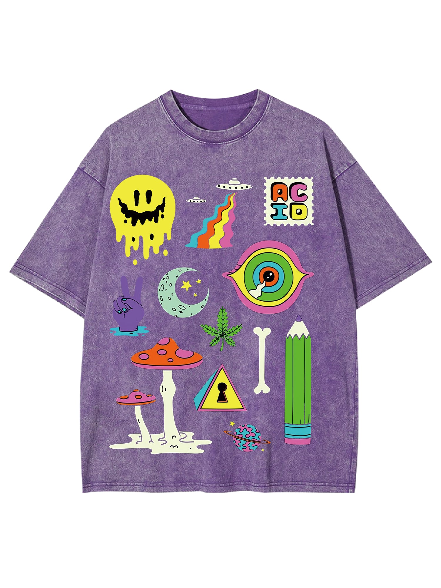 Brain Happy Washed Tshirt-ClassyOutlaw