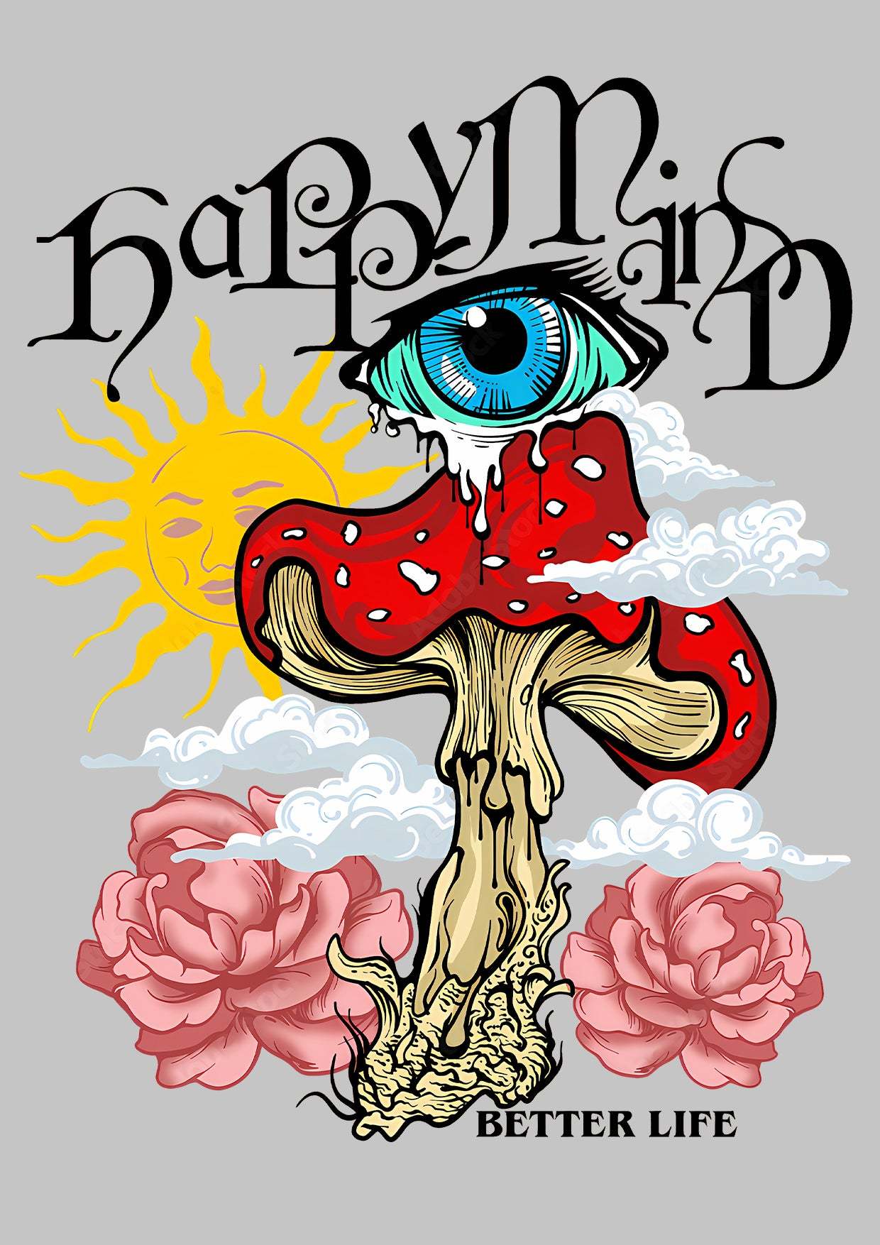 Happymind Washed Tshirt-ClassyOutlaw