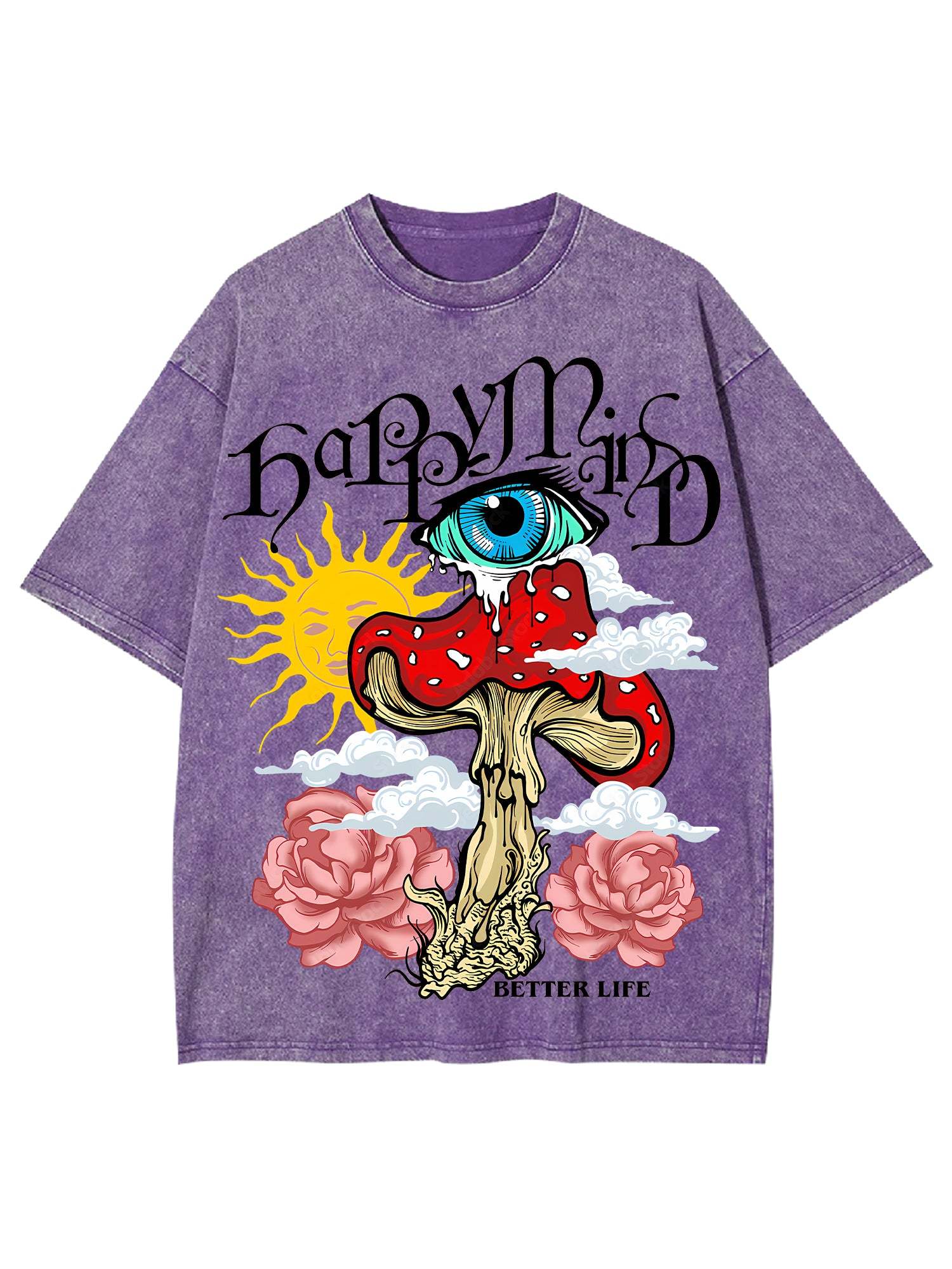 Happymind Washed Tshirt-ClassyOutlaw