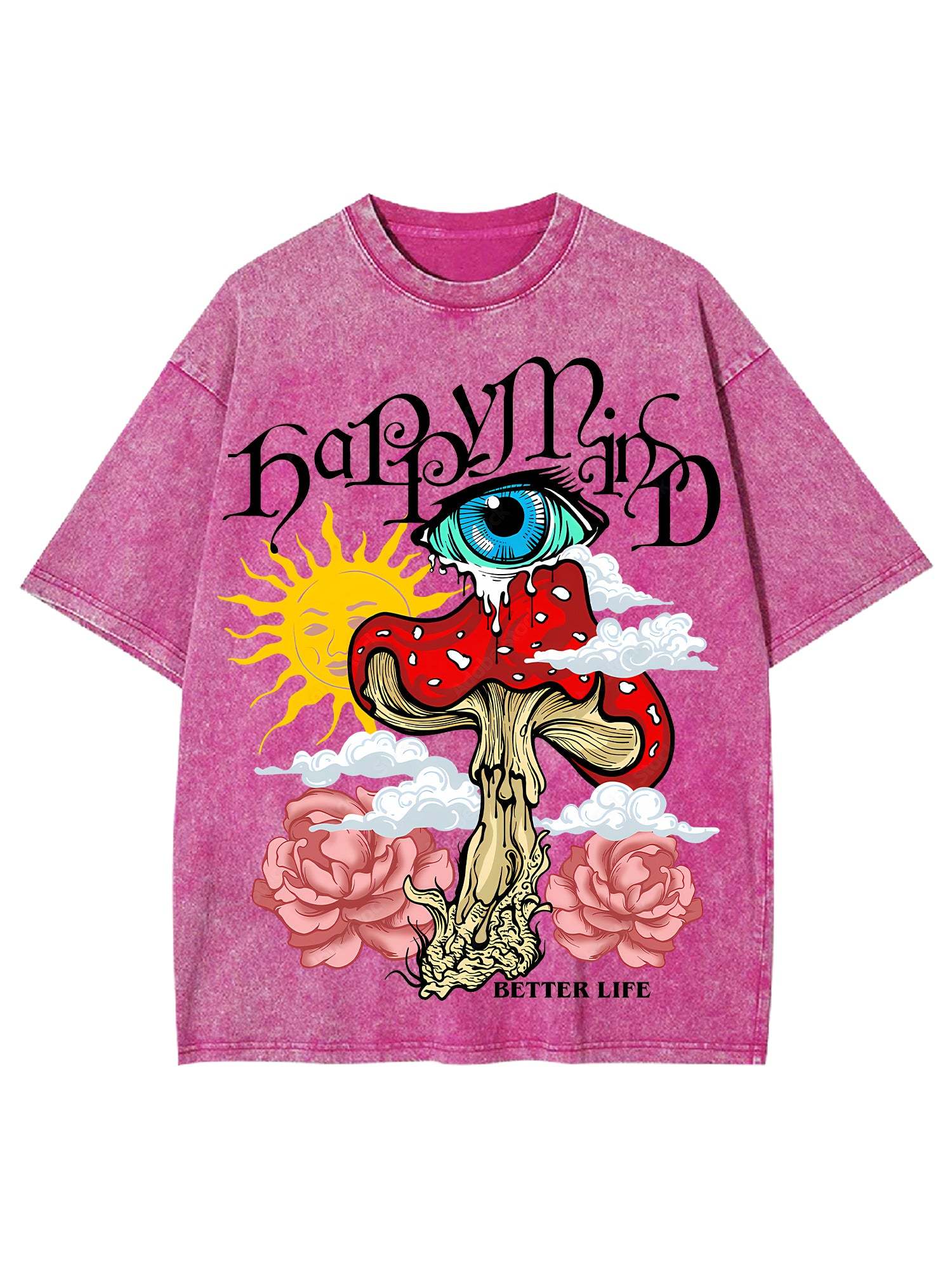 Happymind Washed Tshirt-ClassyOutlaw