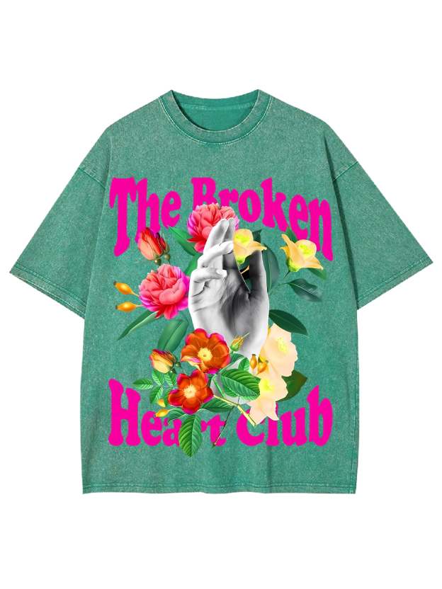 The Broken Heart Club Washed Tshirt-ClassyOutlaw