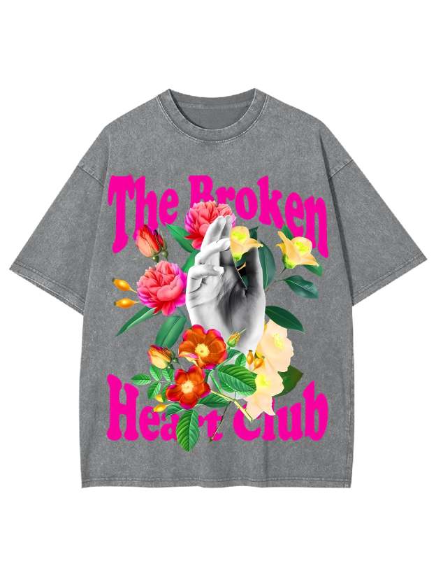 The Broken Heart Club Washed Tshirt-ClassyOutlaw