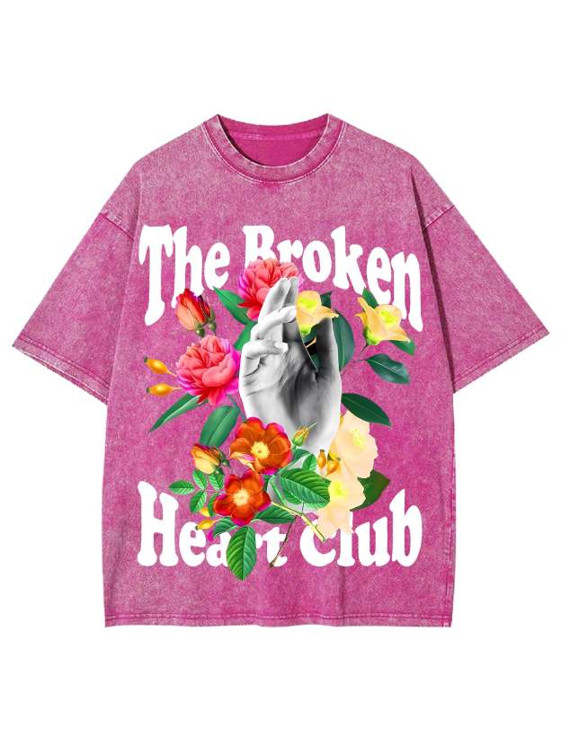 The Broken Heart Club Washed Tshirt-ClassyOutlaw