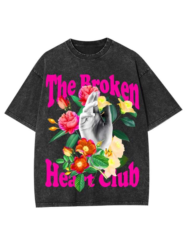 The Broken Heart Club Washed Tshirt-ClassyOutlaw