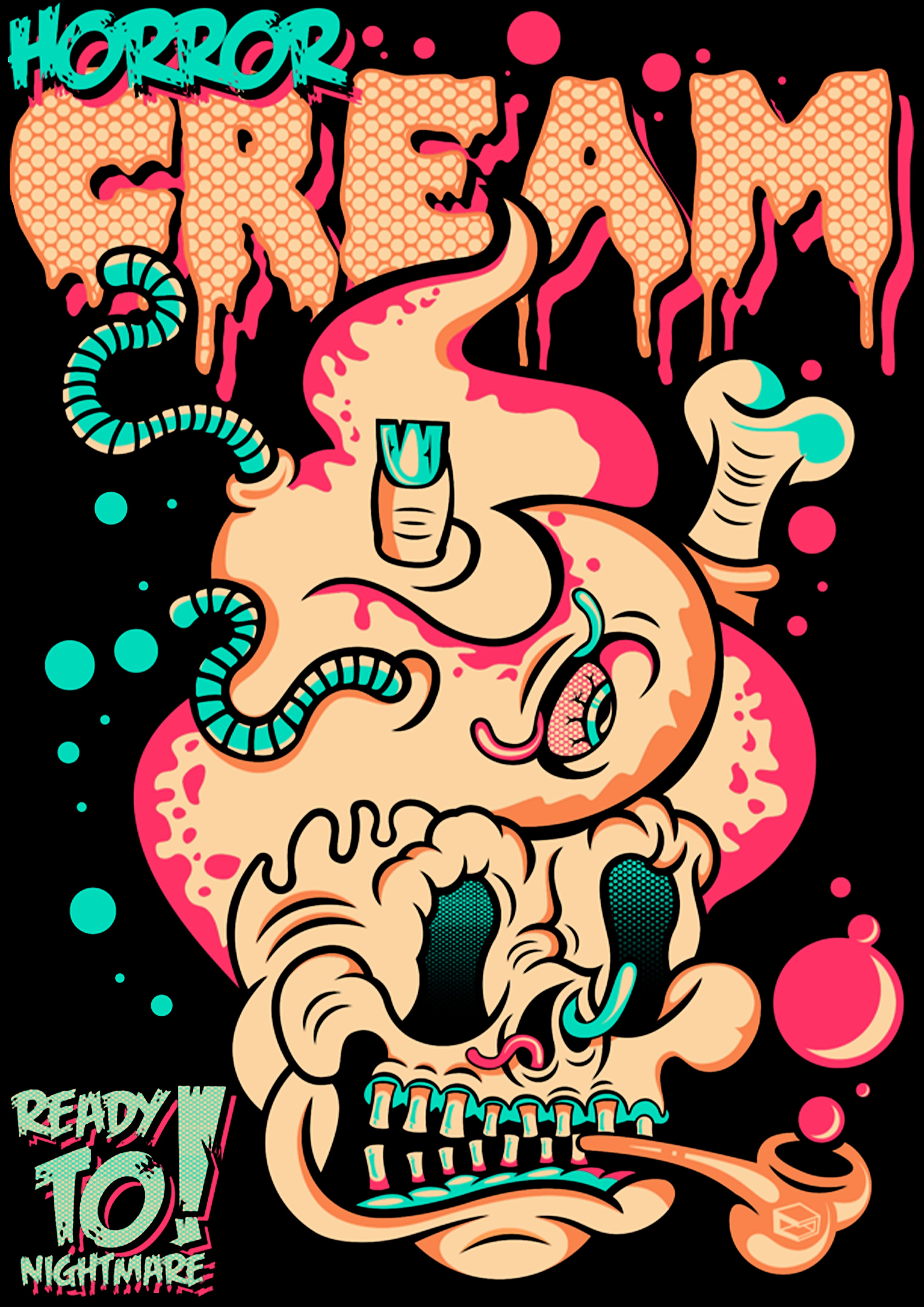 Horror Cream Washed Tshirt