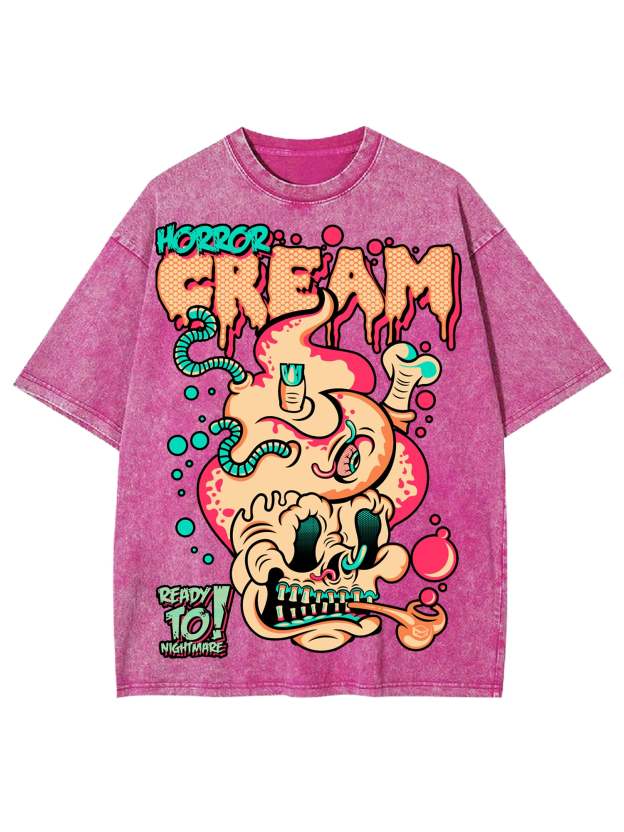 Horror Cream Washed Tshirt