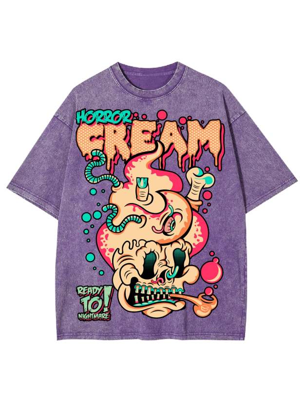 Horror Cream Washed Tshirt