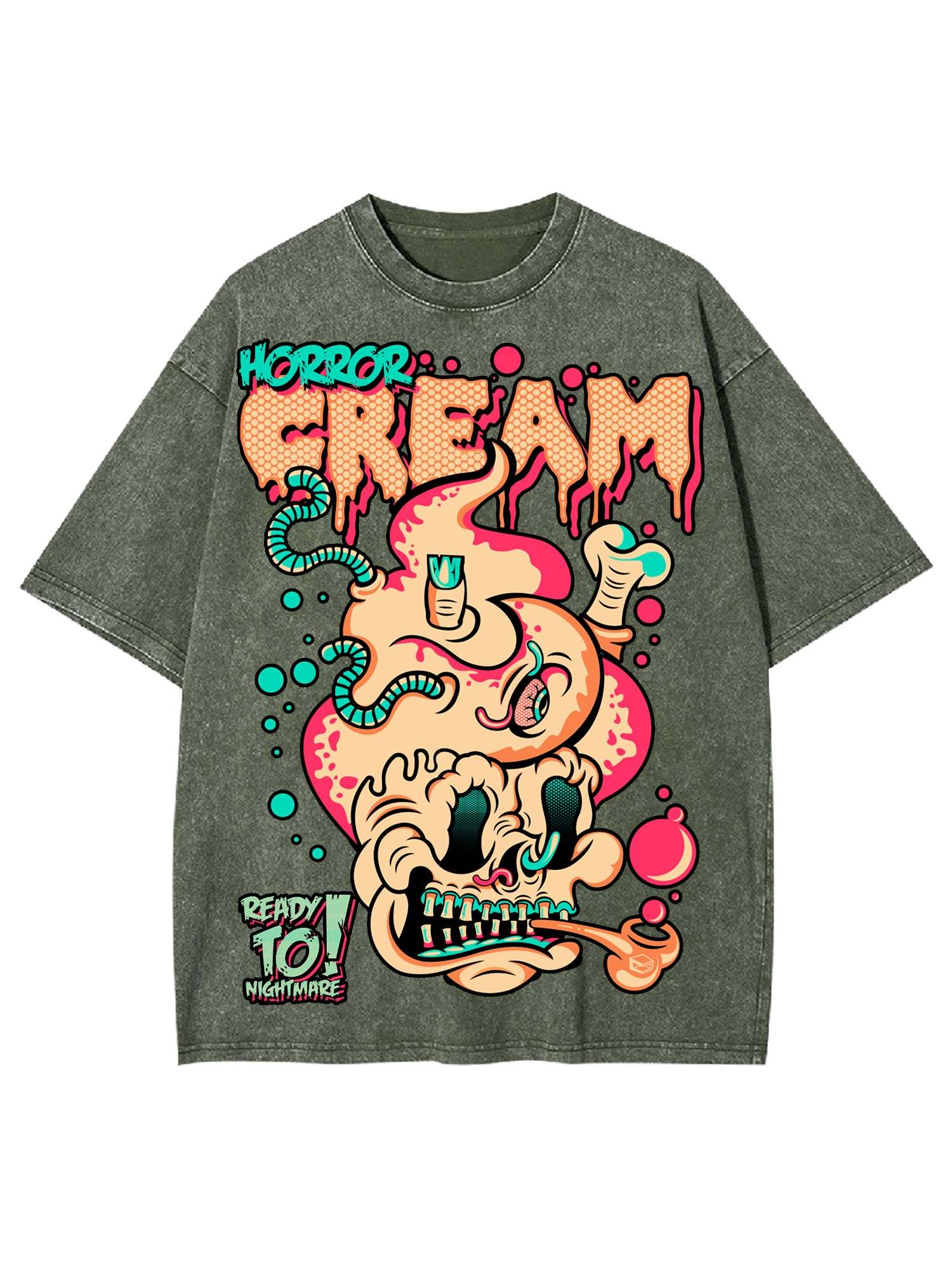 Horror Cream Washed Tshirt