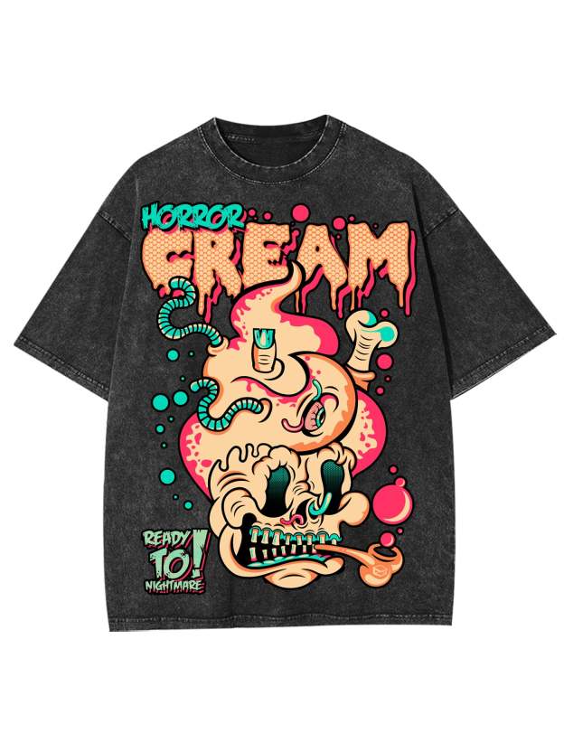 Horror Cream Washed Tshirt
