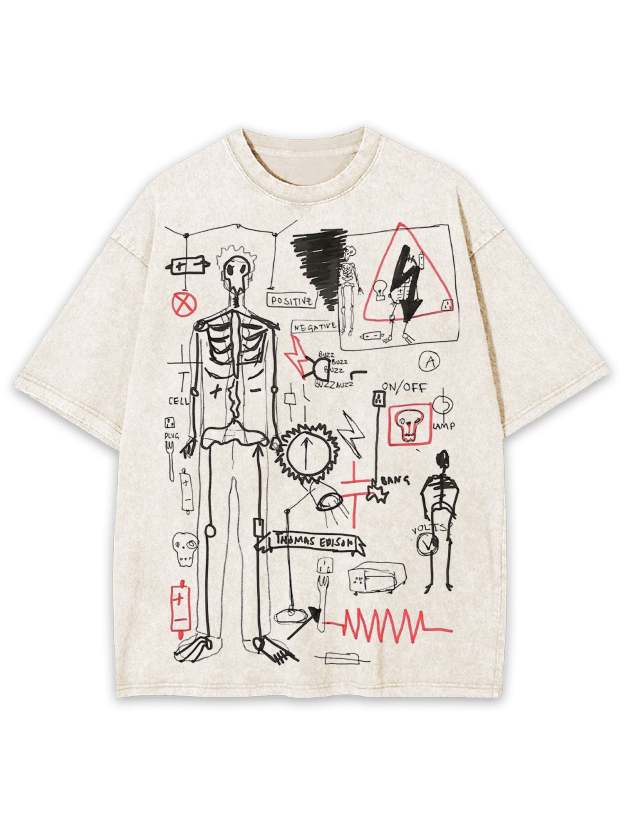 Human Processes Washed Tshirt-ClassyOutlaw