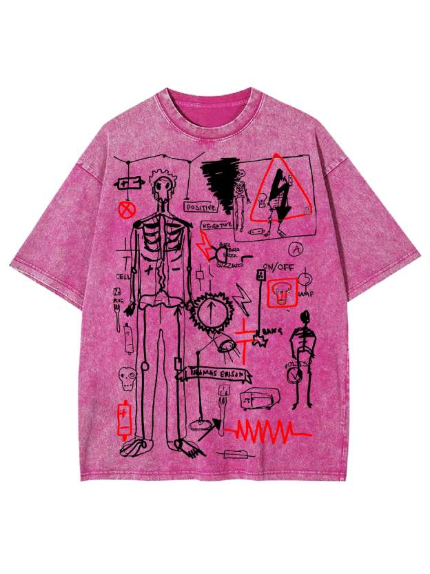 Human Processes Washed Tshirt-ClassyOutlaw