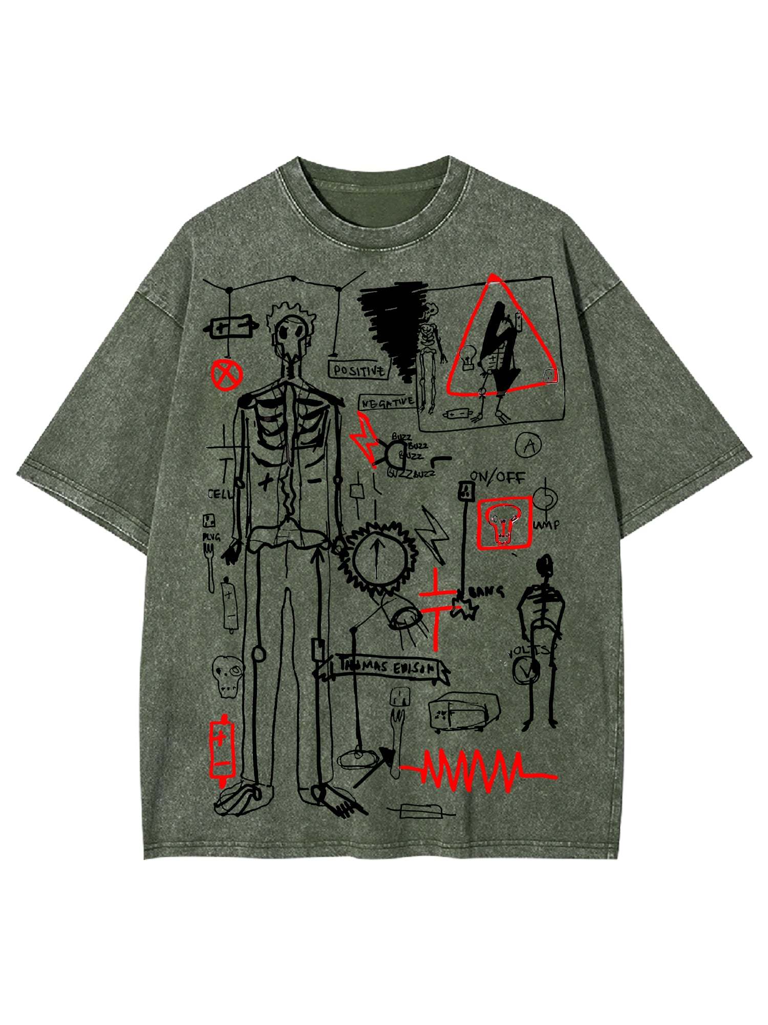 Human Processes Washed Tshirt-ClassyOutlaw