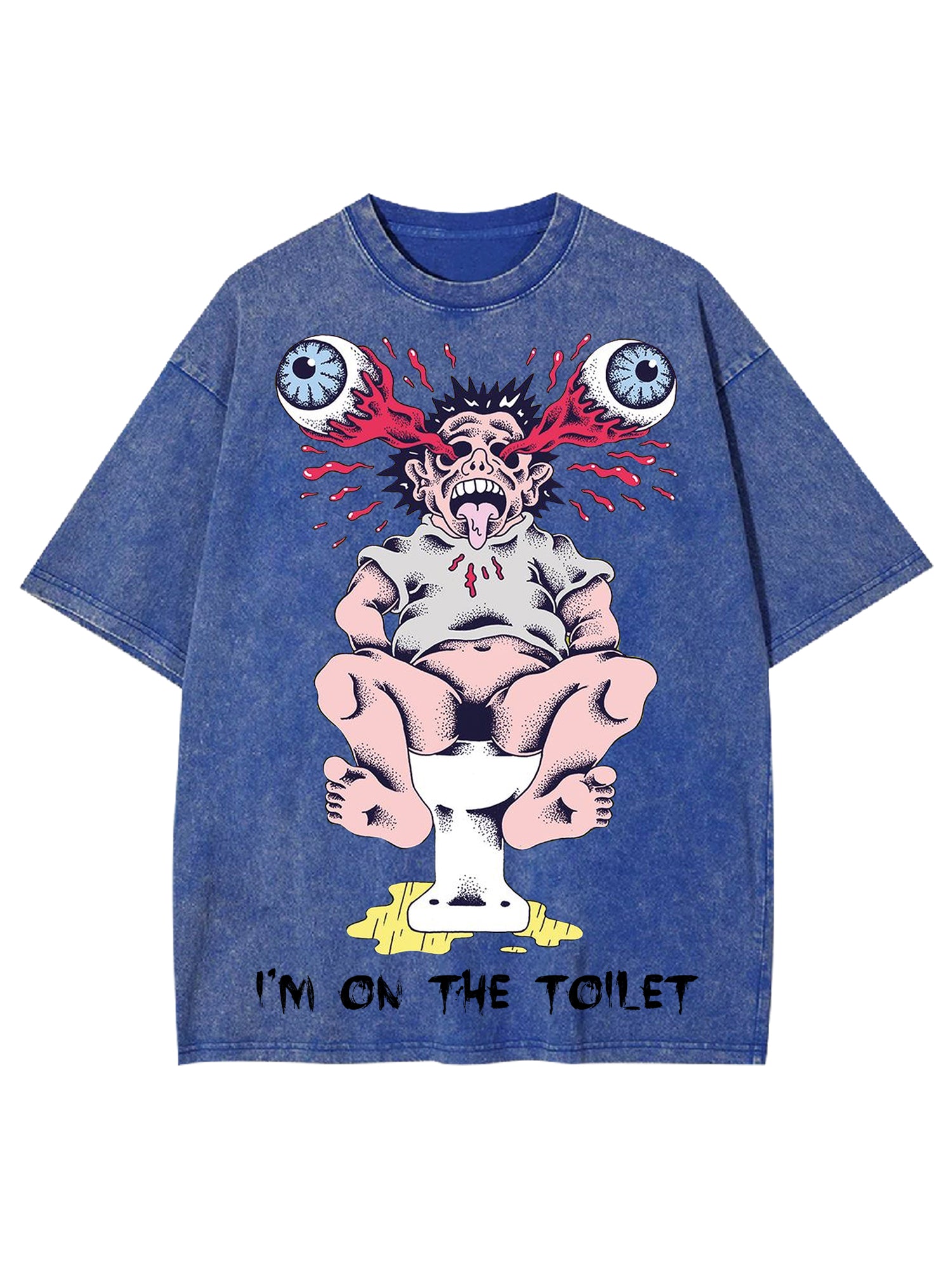 I'm On The Toilet Washed Tshirt-ClassyOutlaw