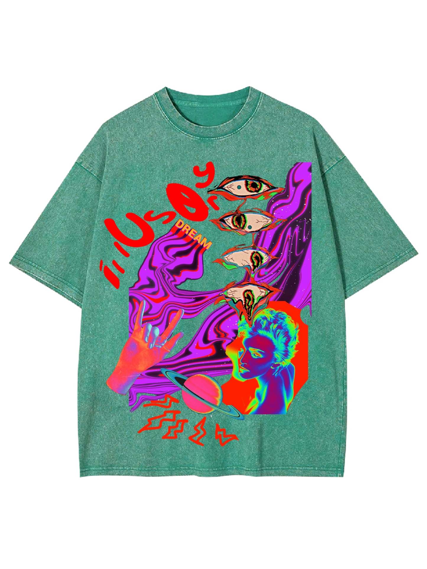 Illusory Washed Tshirt-ClassyOutlaw