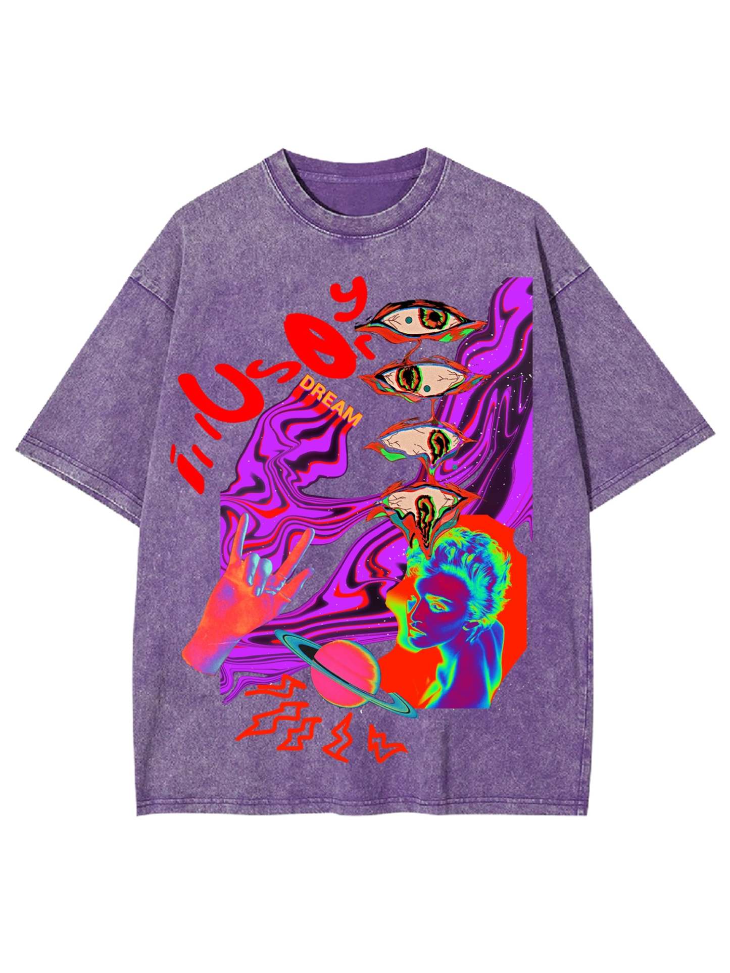 Illusory Washed Tshirt-ClassyOutlaw