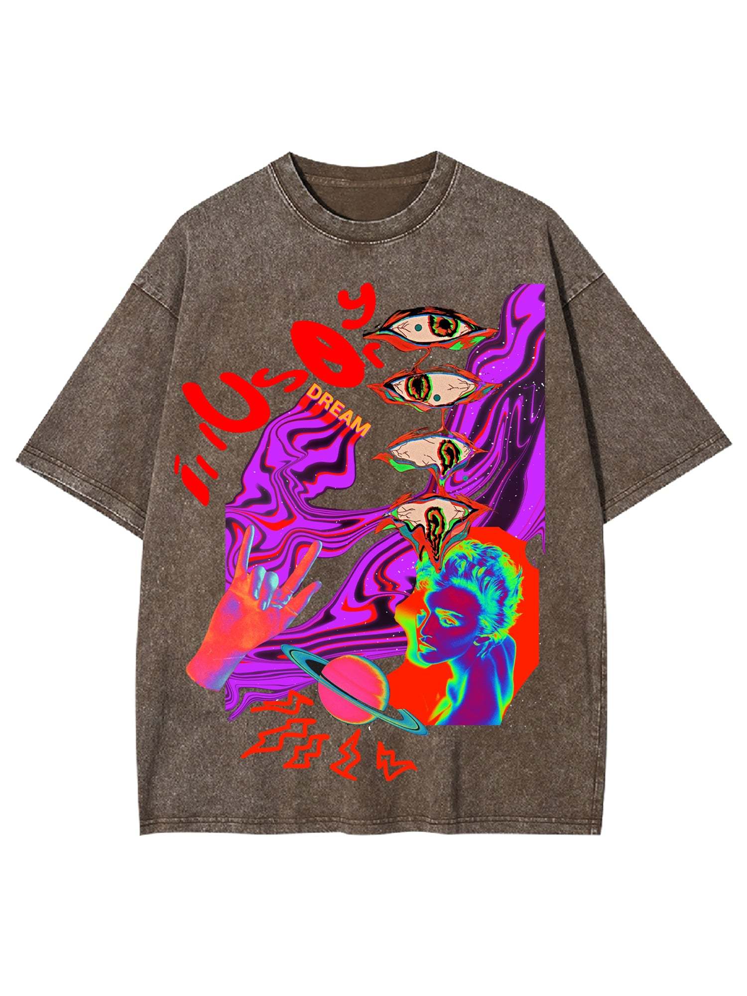 Illusory Washed Tshirt-ClassyOutlaw