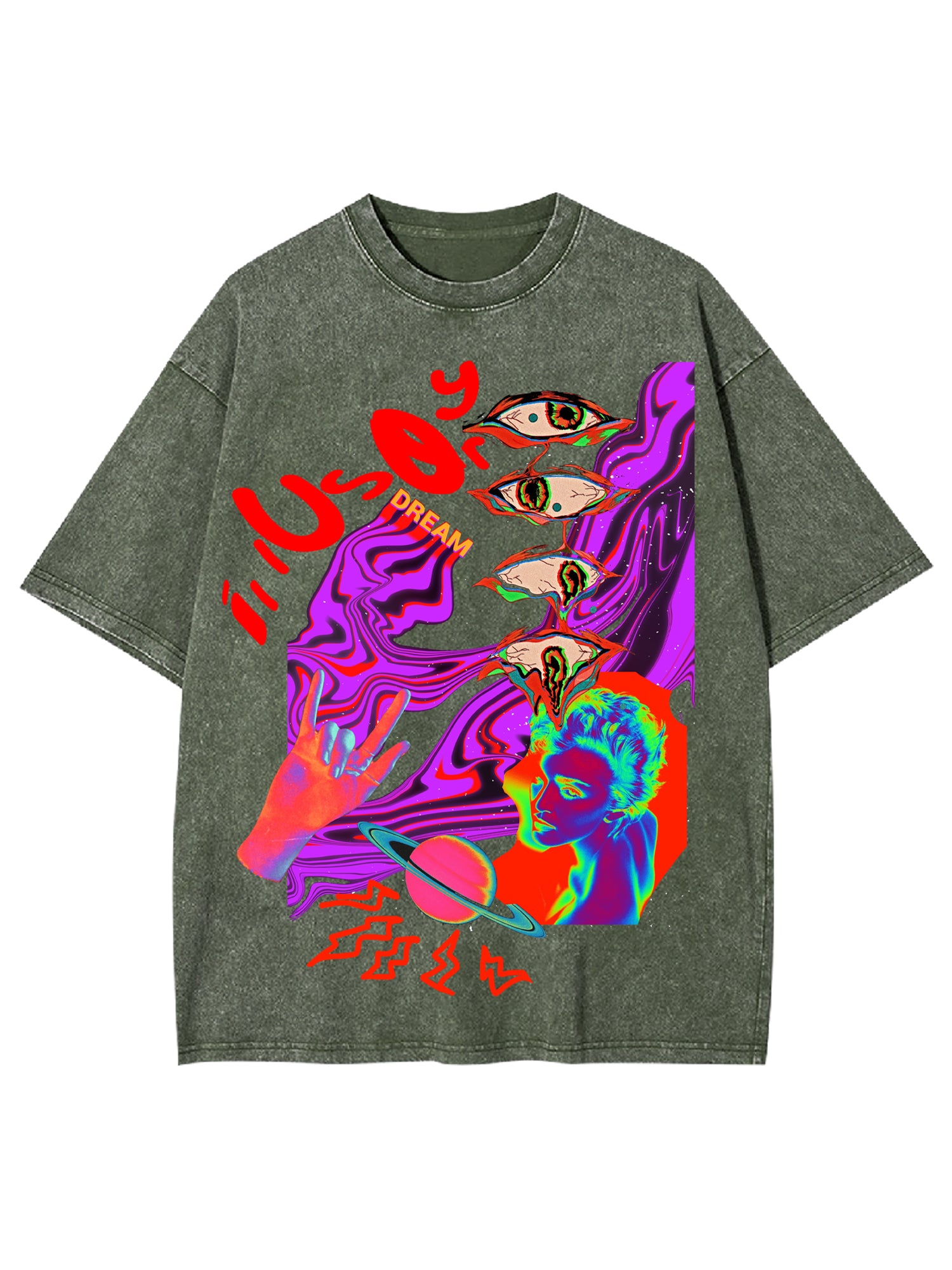 Illusory Washed Tshirt-ClassyOutlaw