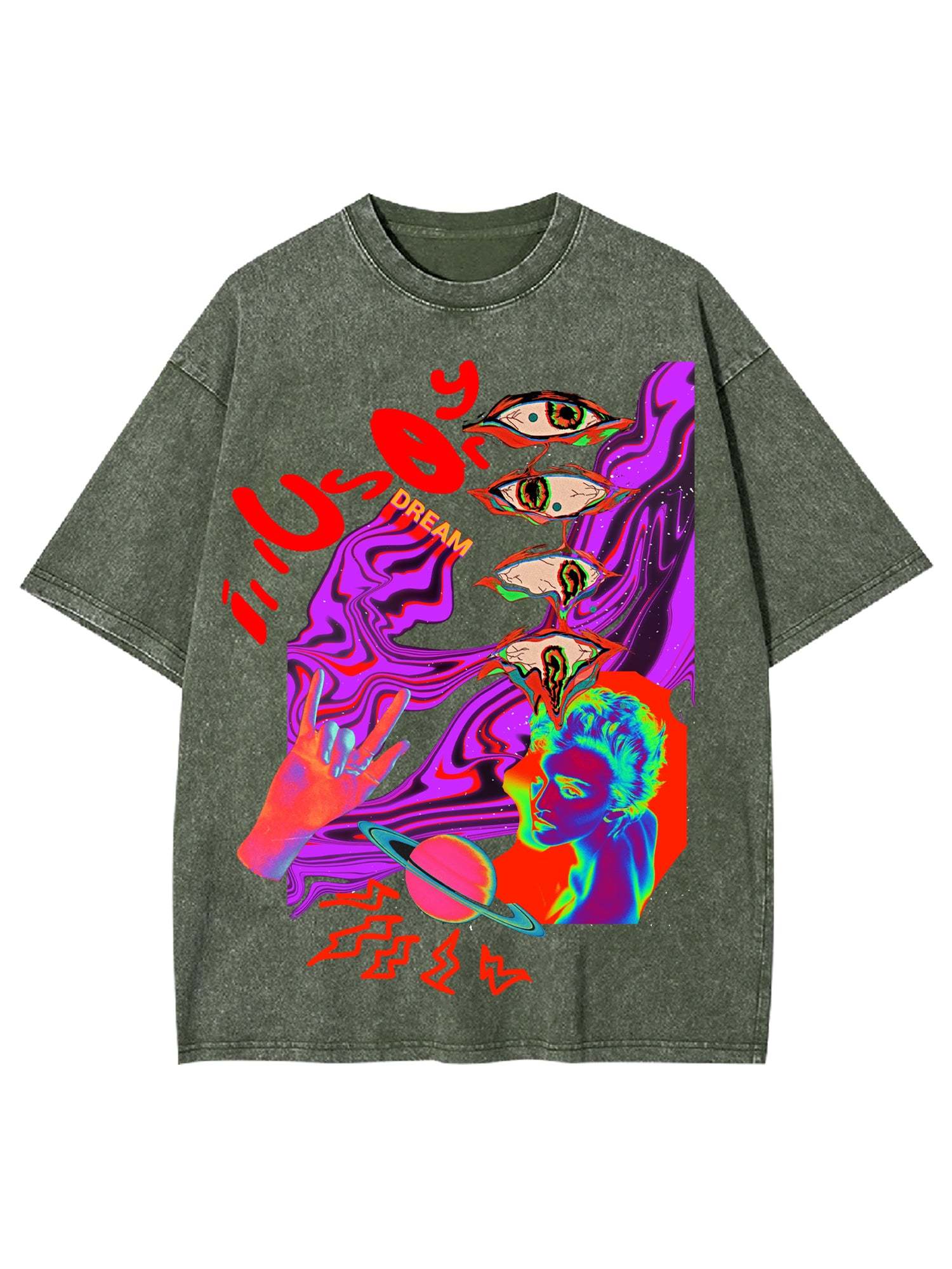 Illusory Washed Tshirt-ClassyOutlaw