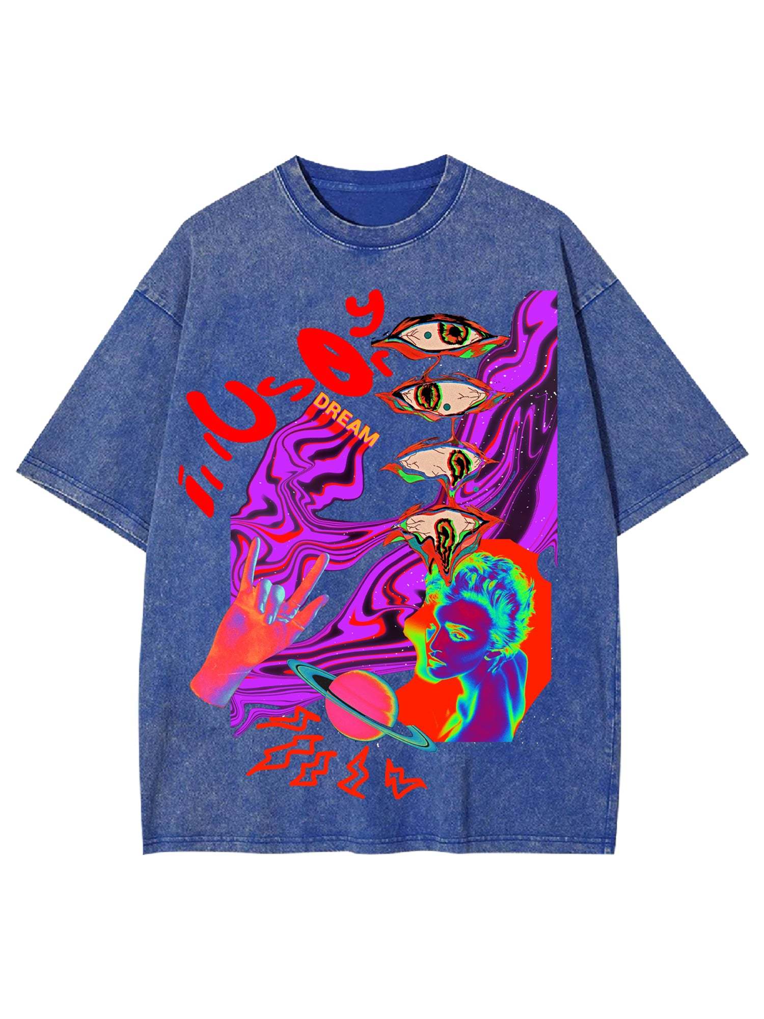 Illusory Washed Tshirt-ClassyOutlaw