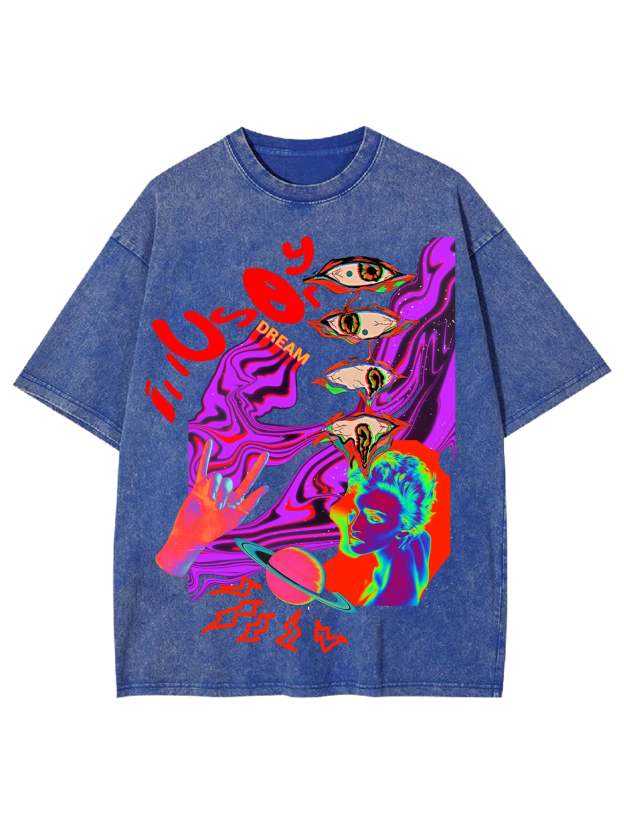 Illusory Washed Tshirt-ClassyOutlaw