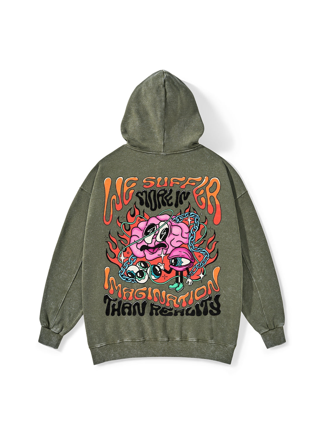IMAGINATION THAN REALITY WASHED HOODIE