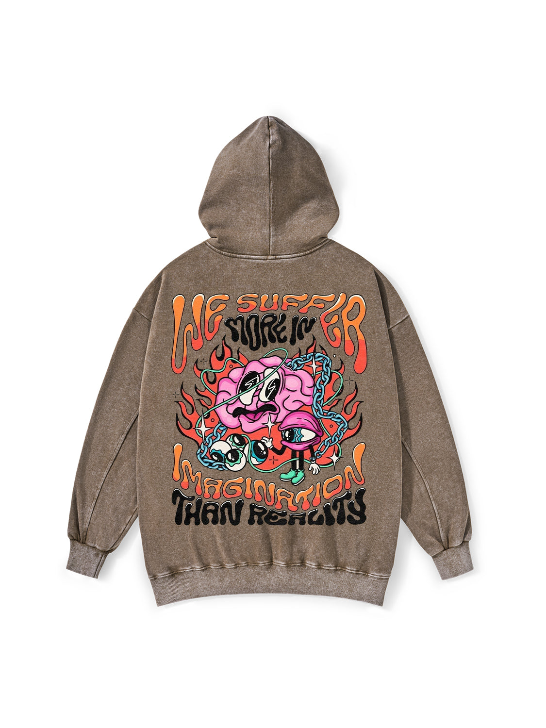 IMAGINATION THAN REALITY WASHED HOODIE