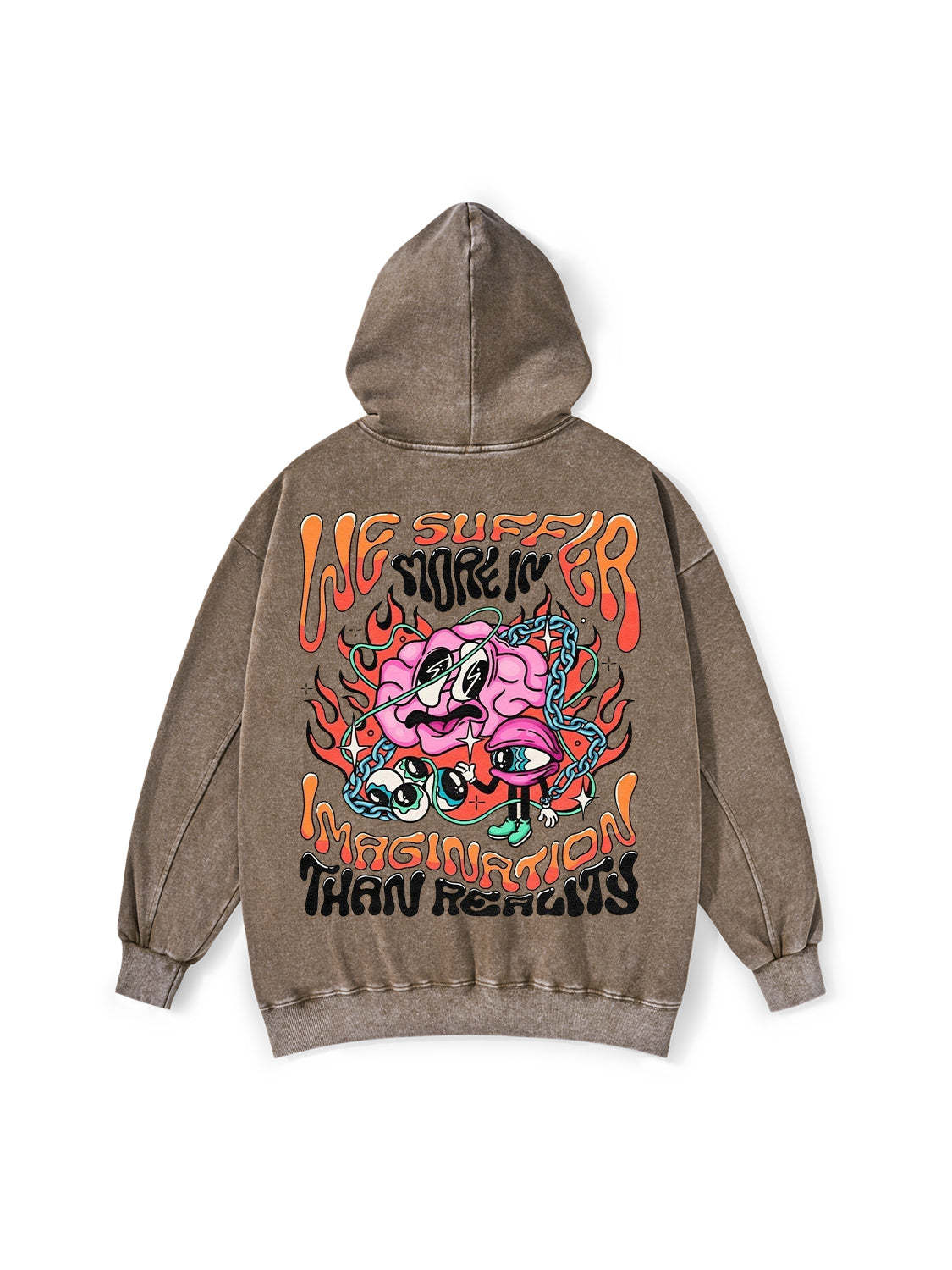 IMAGINATION THAN REALITY WASHED HOODIE