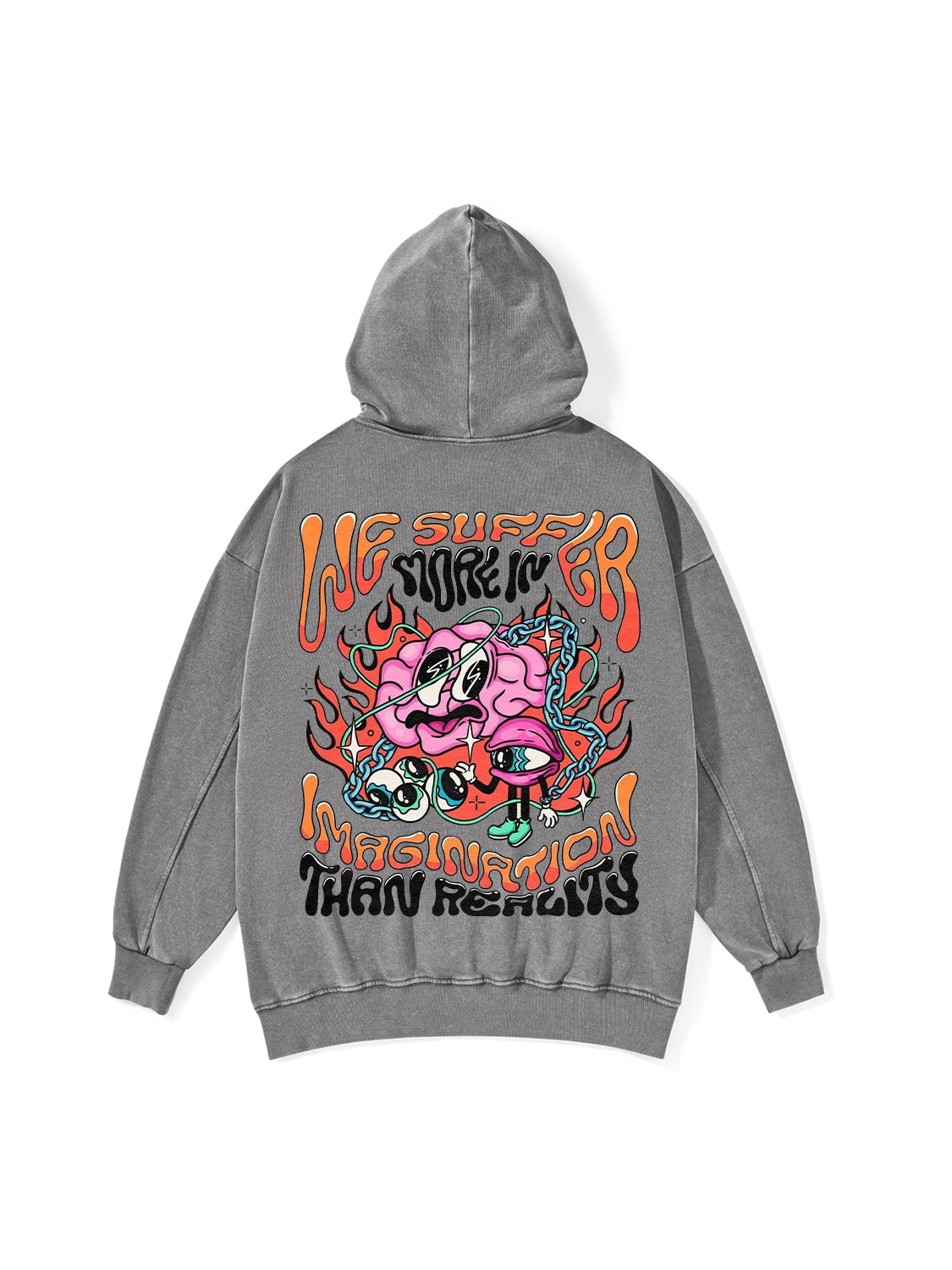 IMAGINATION THAN REALITY WASHED HOODIE