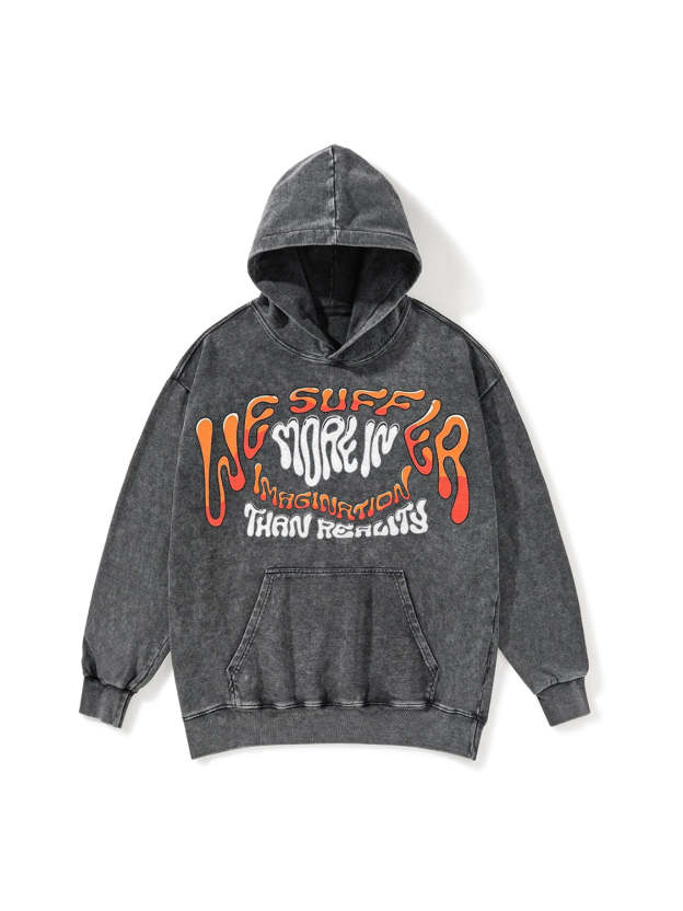 IMAGINATION THAN REALITY WASHED HOODIE